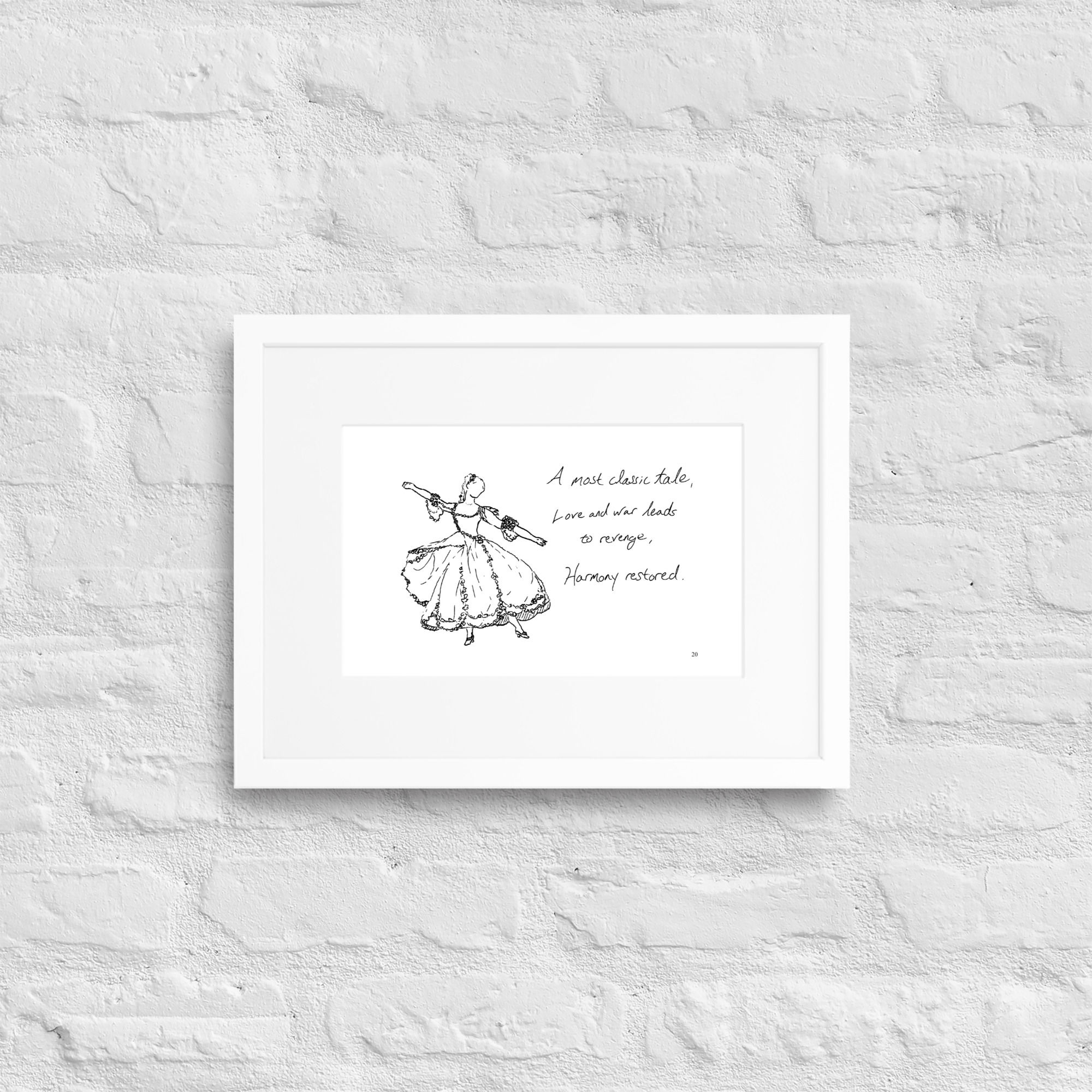 the loves of mars and venus matte paper framed poster | Haikus for Ballerinas