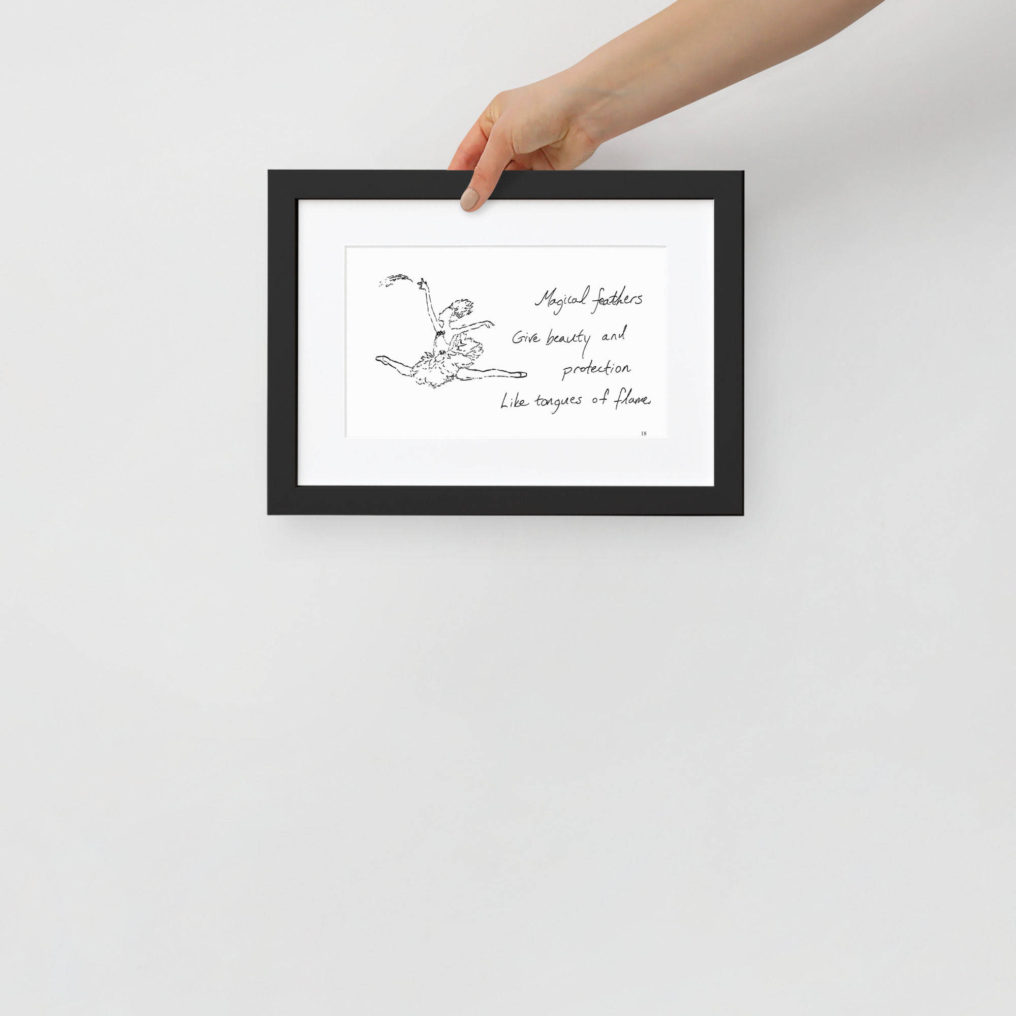 firebird matte paper framed poster | Haikus for Ballerinas