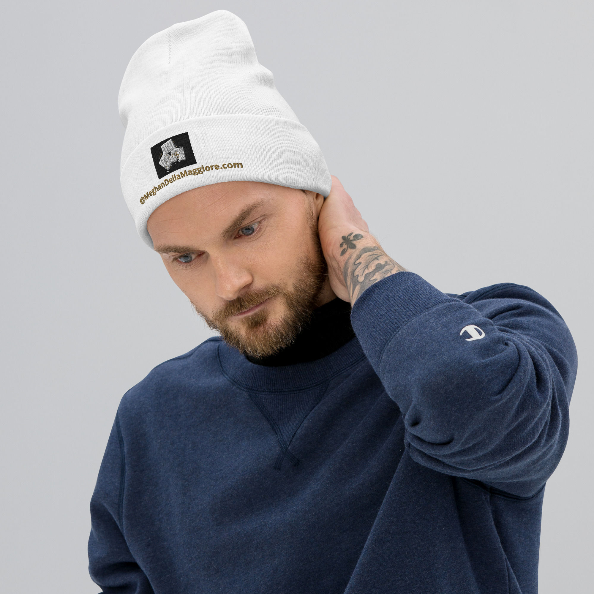 embroidered beanie