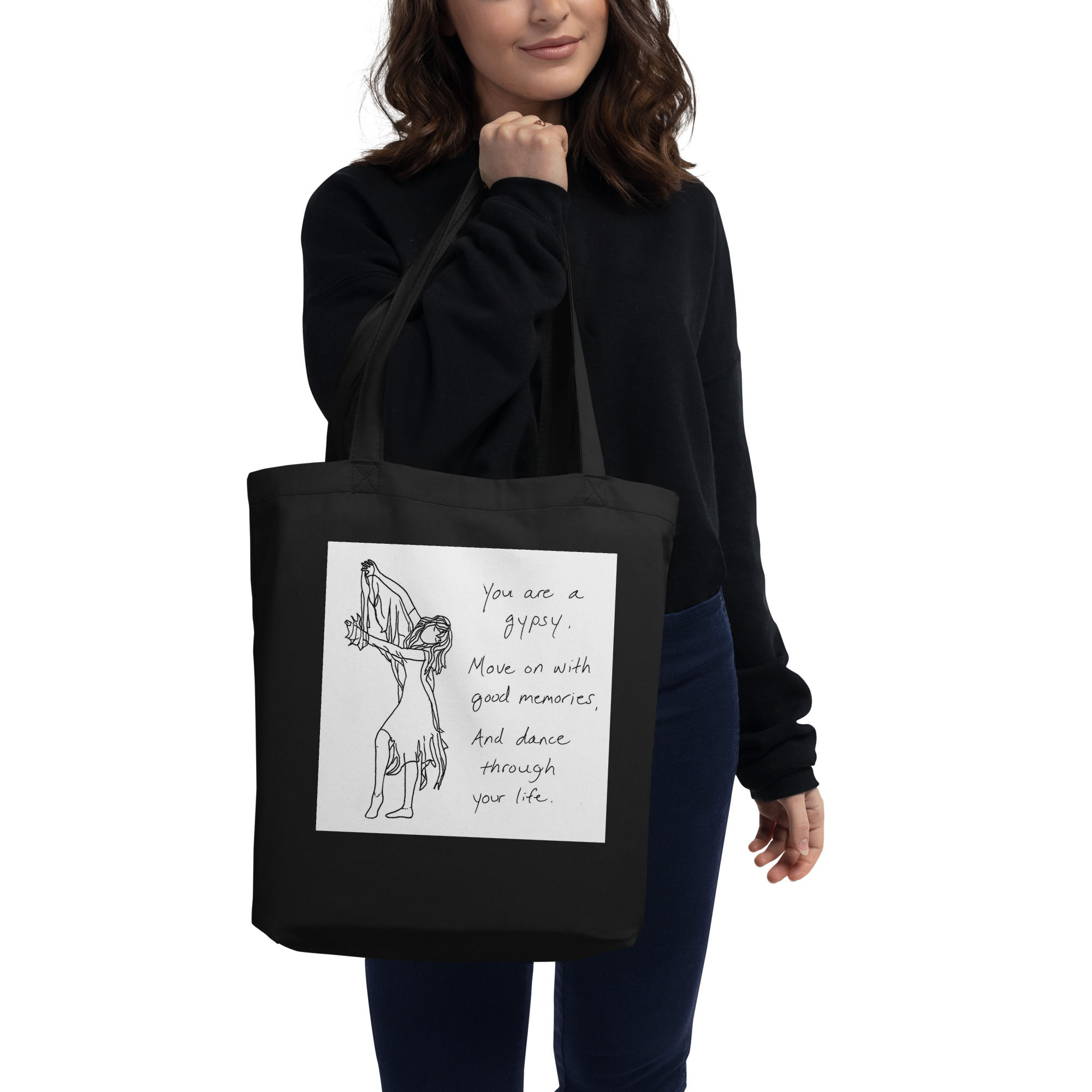 "i have only love" gypsy haiku eco tote bag | Not All Who Wander...
