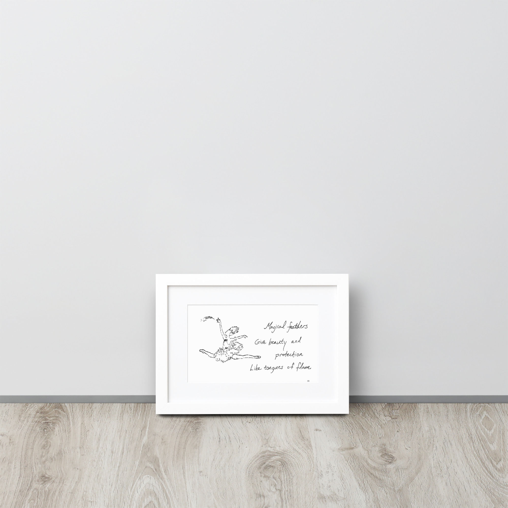 firebird matte paper framed poster | Haikus for Ballerinas
