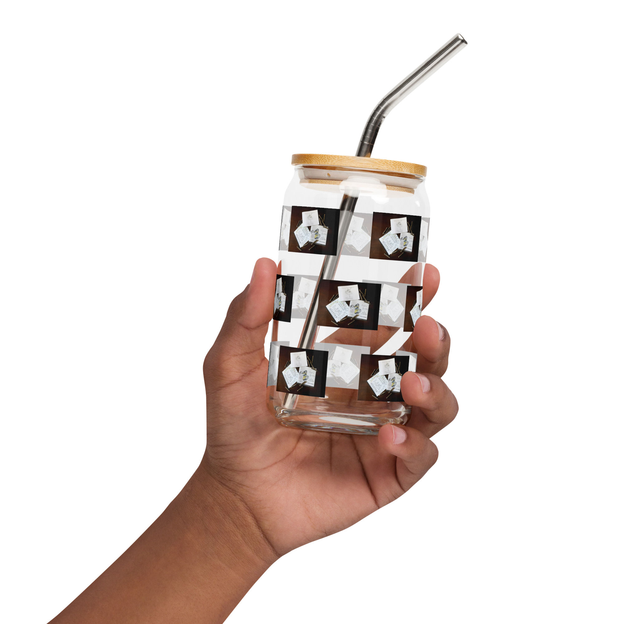 can-shaped glass with lid | namaste home collection©