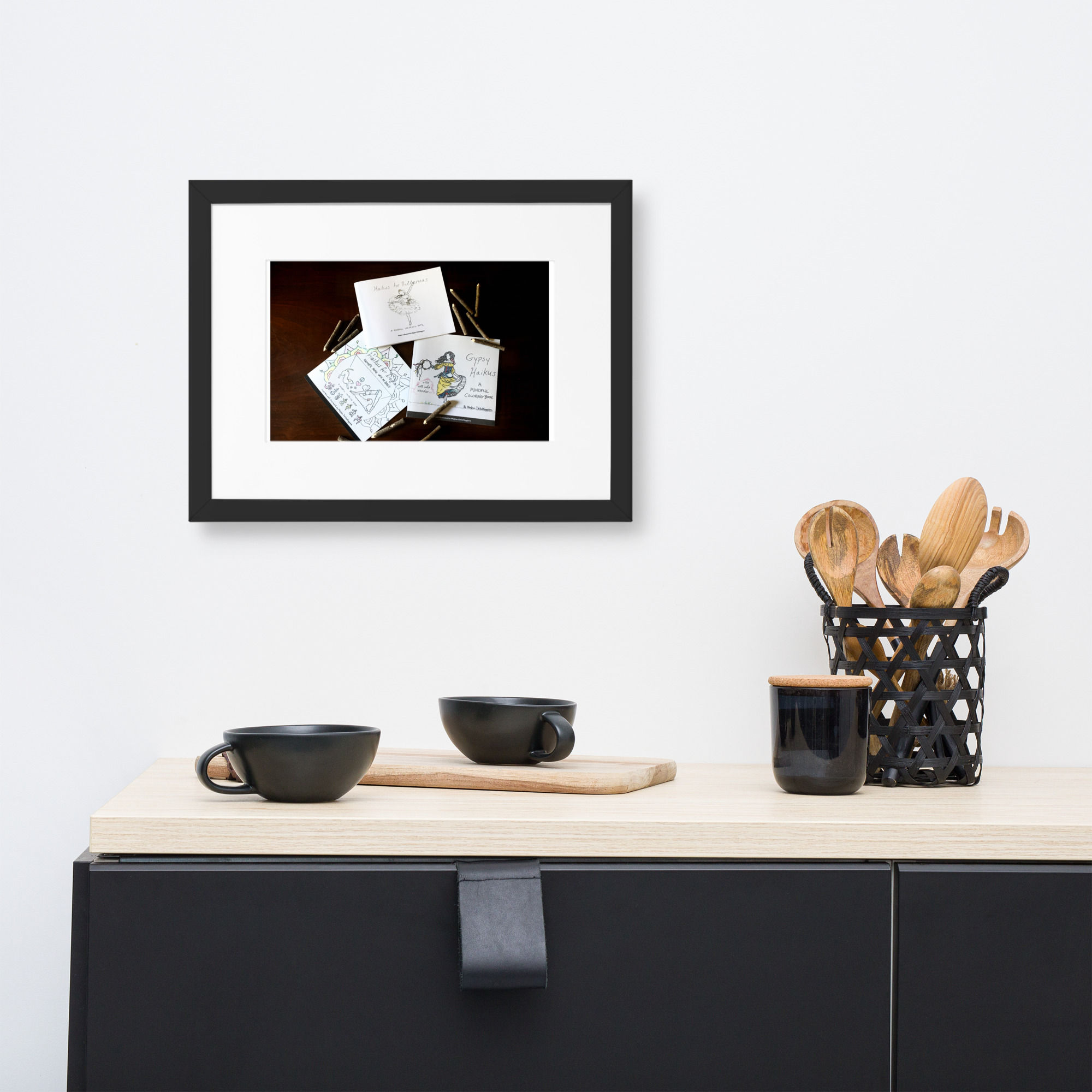 matte paper framed poster with mat | namaste home collection©