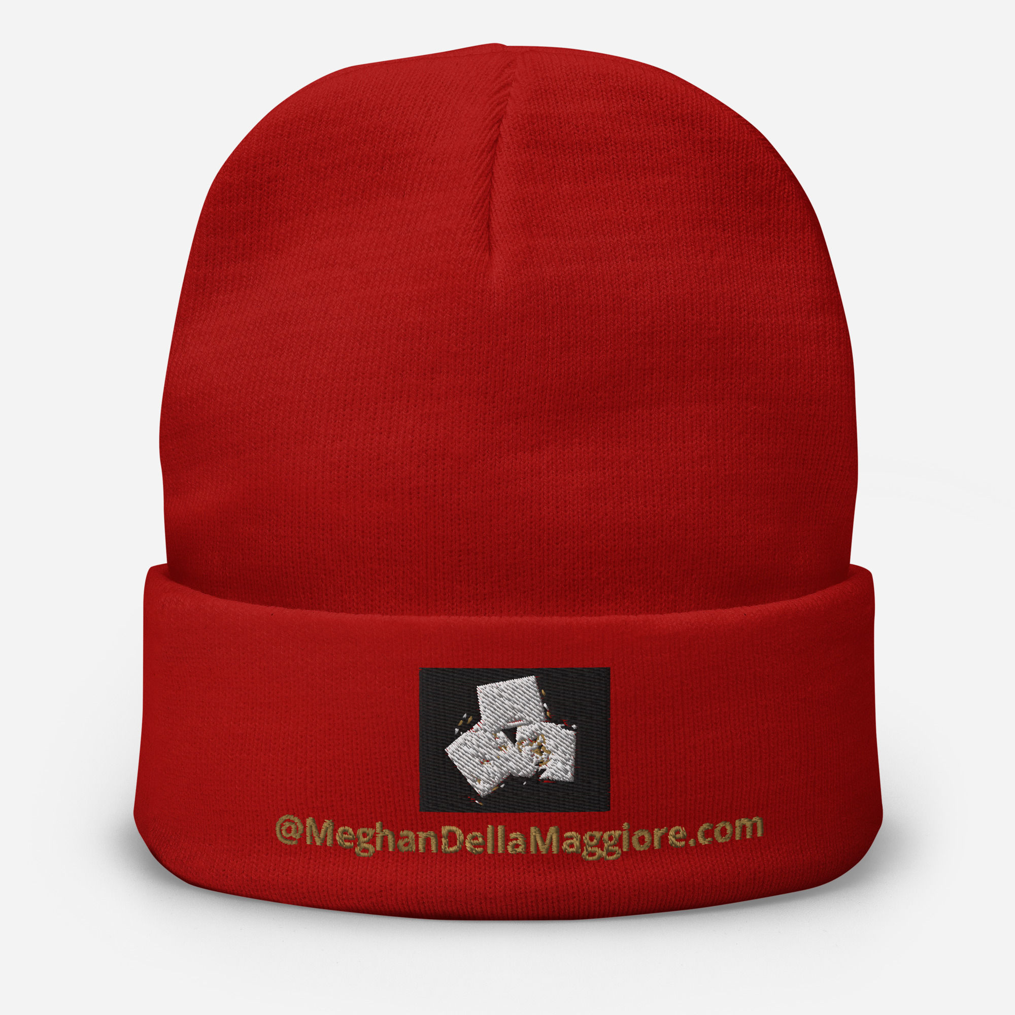 embroidered beanie