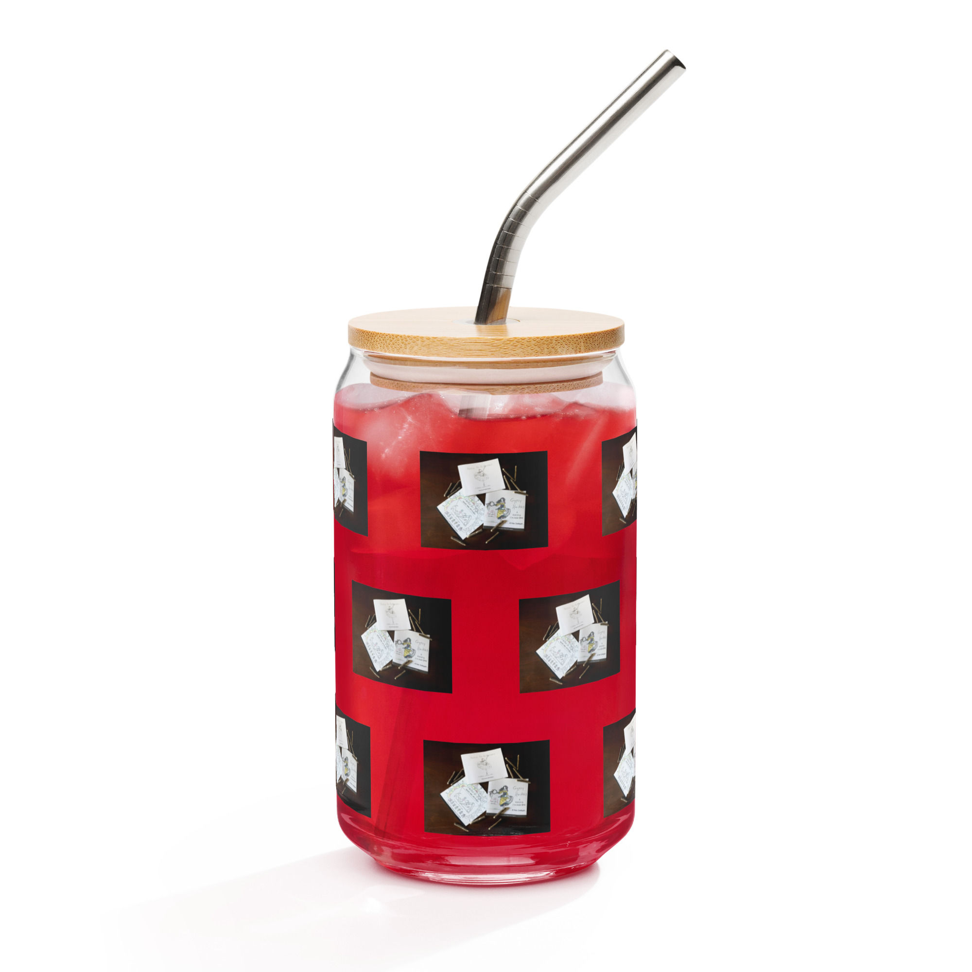 can-shaped glass with lid | namaste home collection©