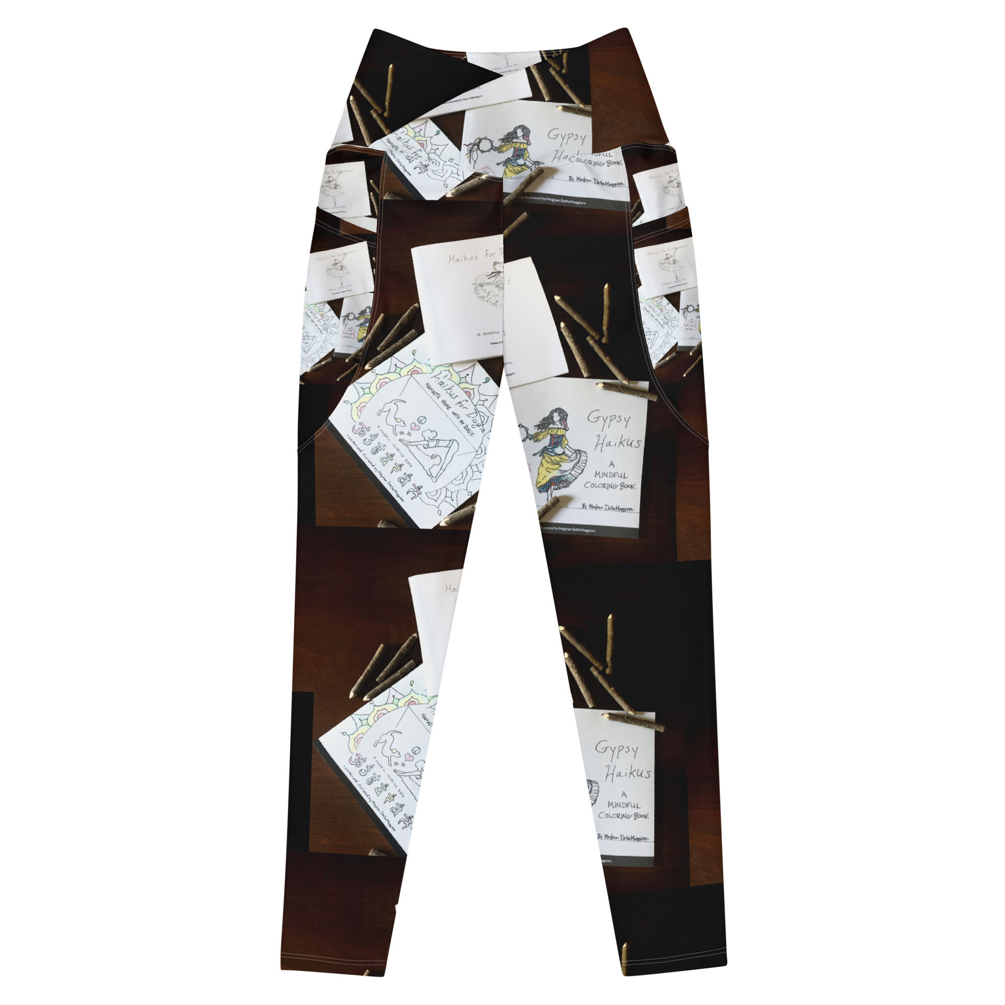 crossover leggings with pockets