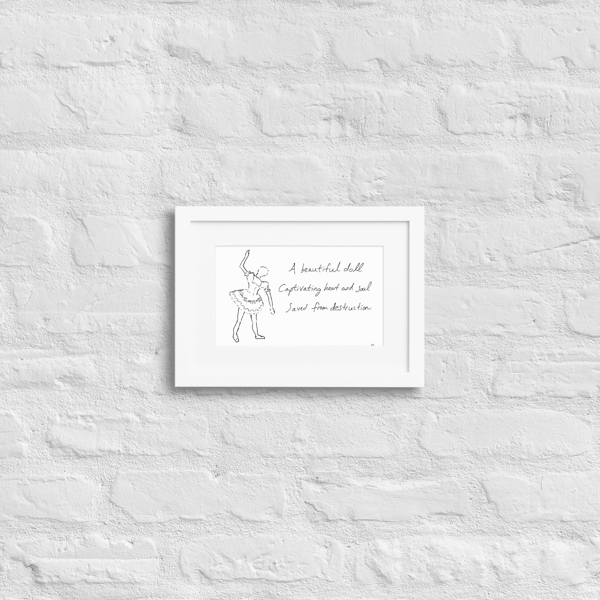 coppélia matte paper framed poster | Haikus for Ballerinas