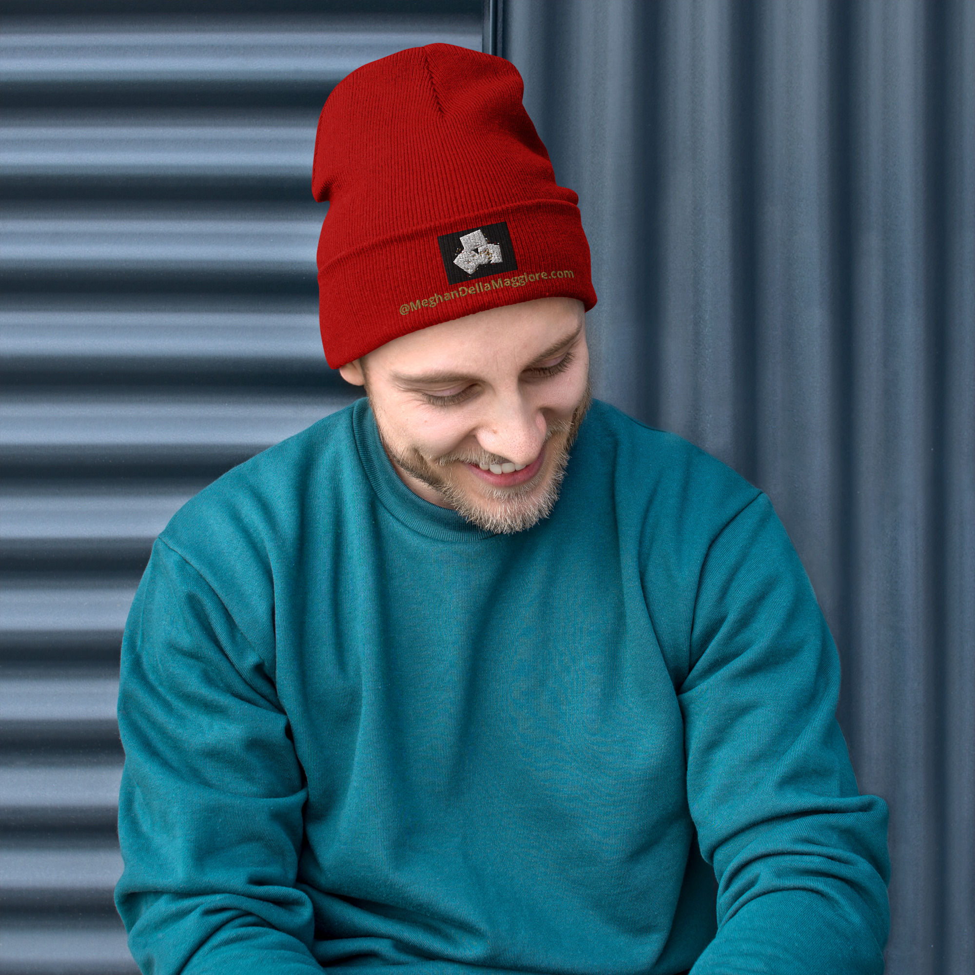 embroidered beanie