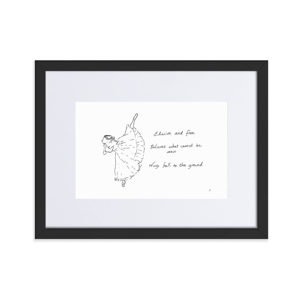 la sylphide matte paper framed poster | Haikus for Ballerinas