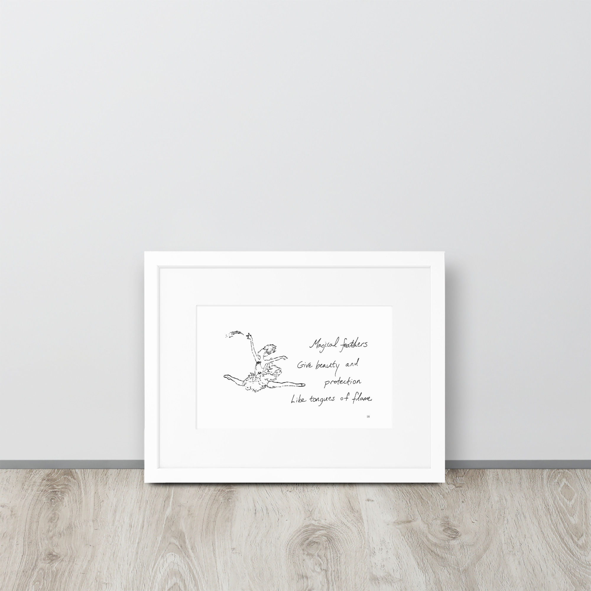 firebird matte paper framed poster | Haikus for Ballerinas