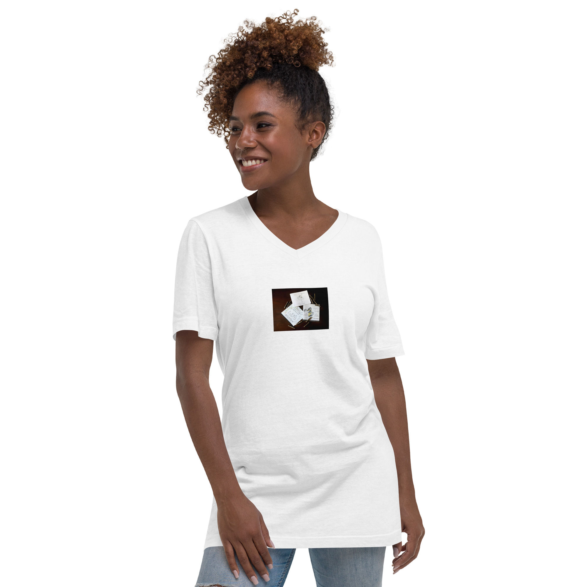 unisex short sleeve v-neck t-shirt