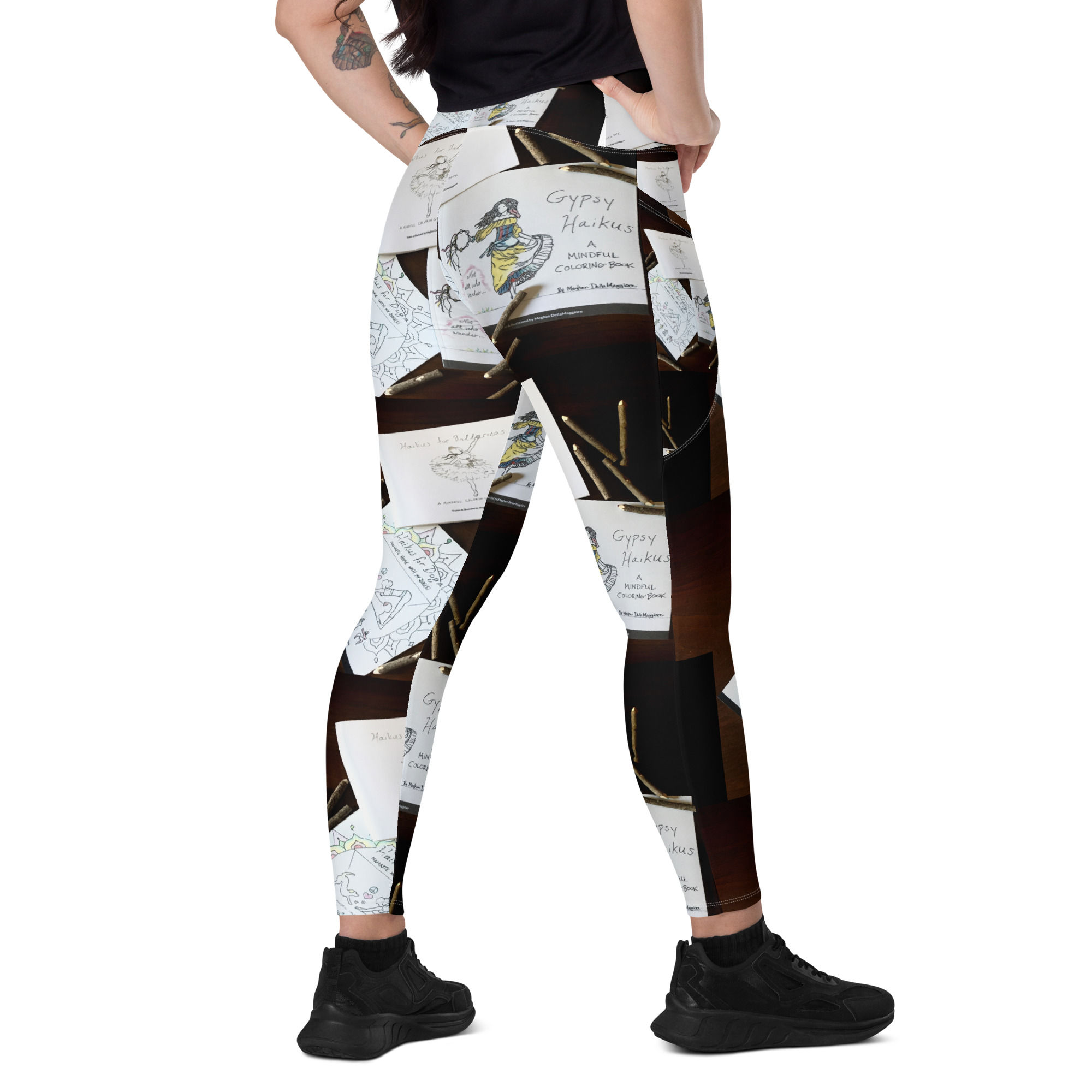 crossover leggings with pockets