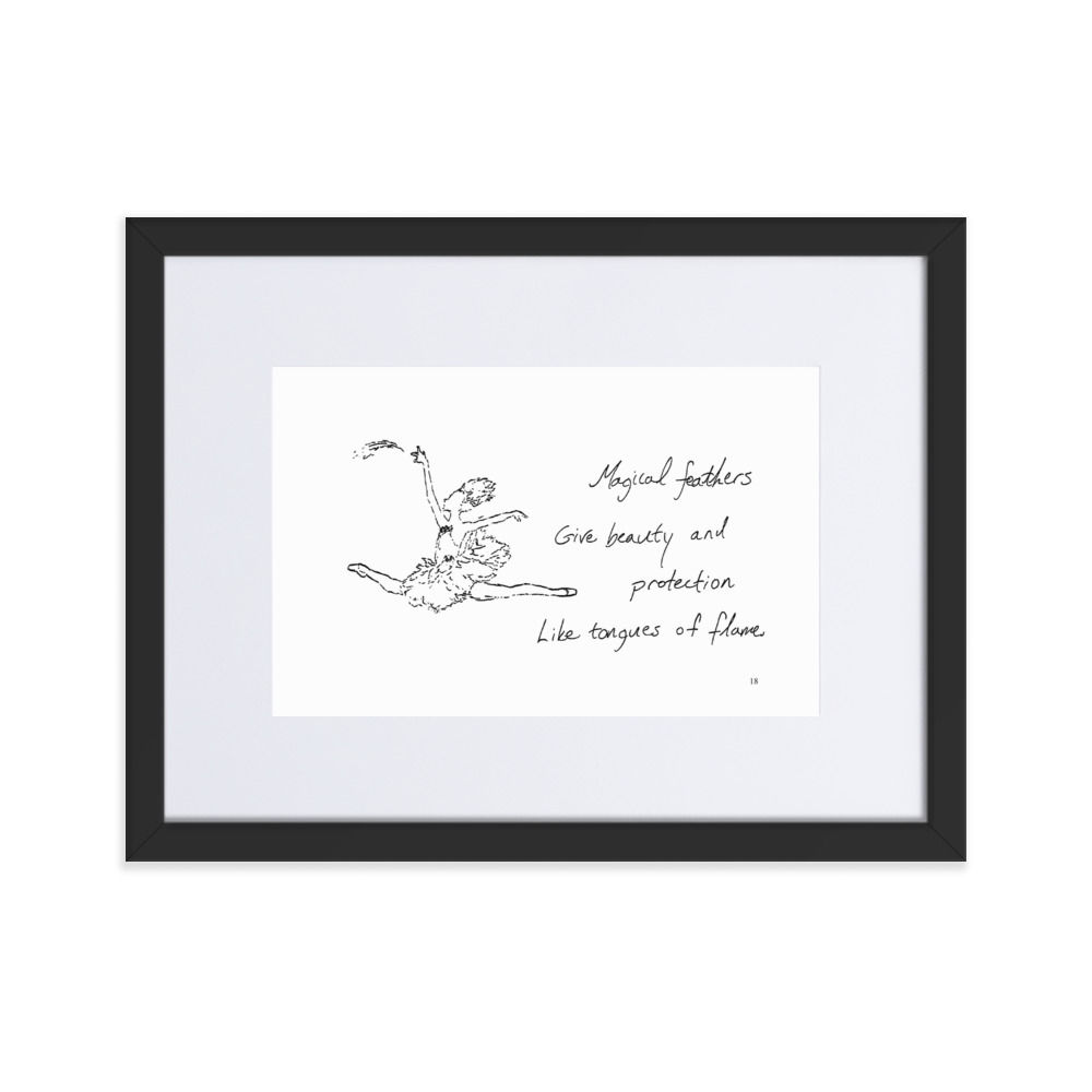 firebird matte paper framed poster | Haikus for Ballerinas