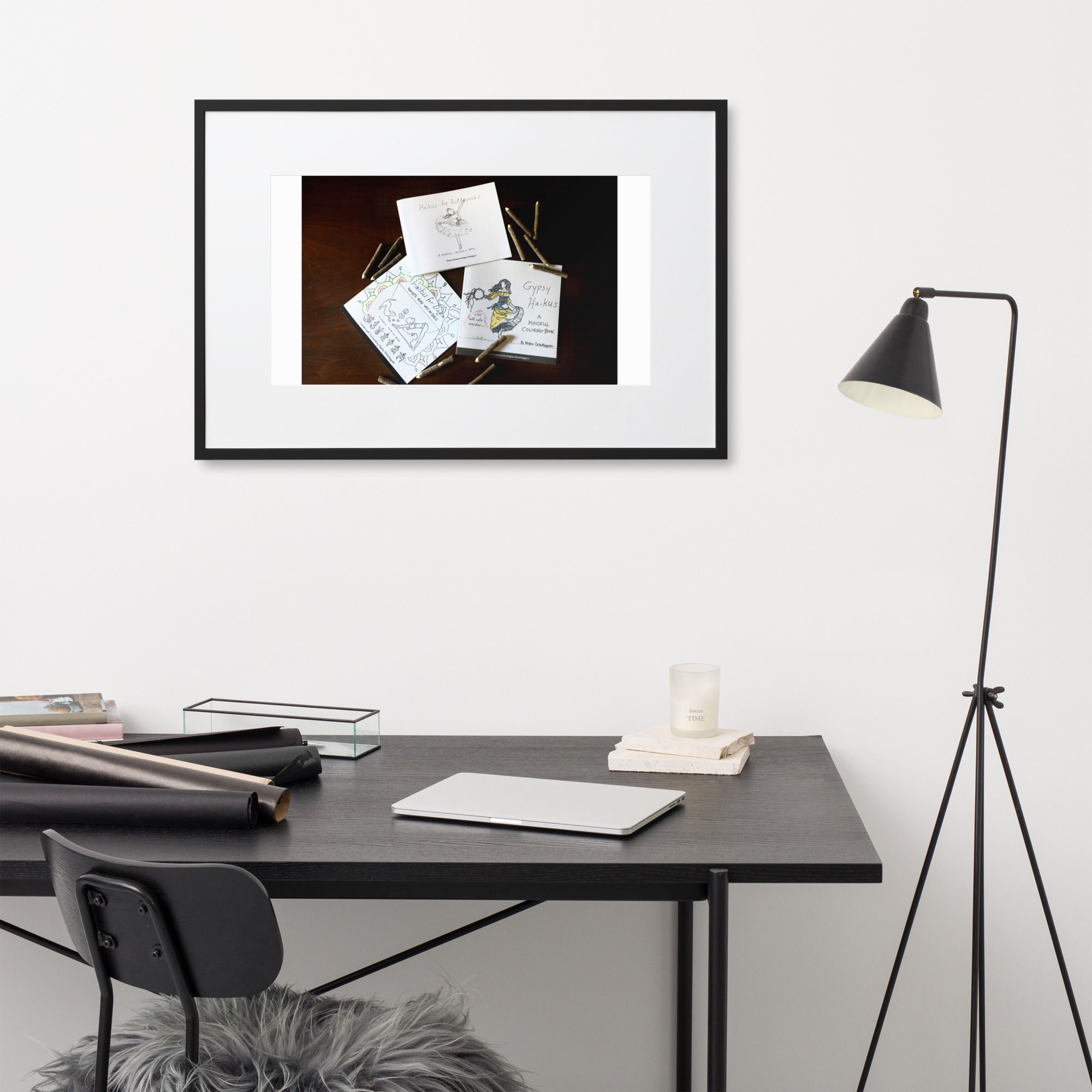 matte paper framed poster with mat | namaste home collection©