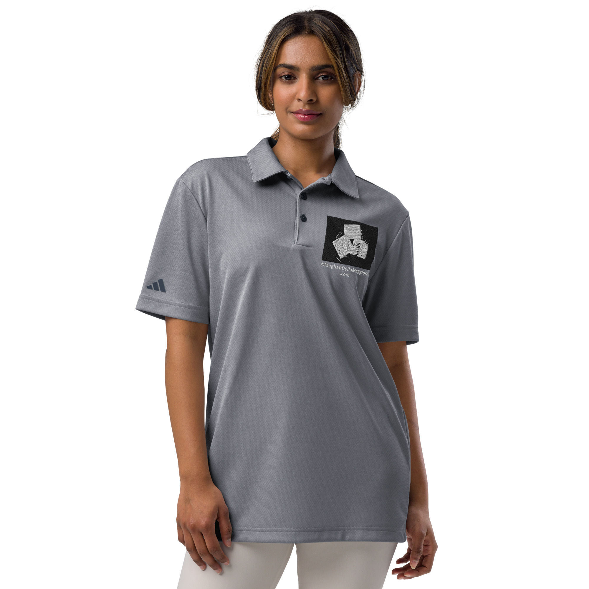 Adidas unisex space-dyed polo