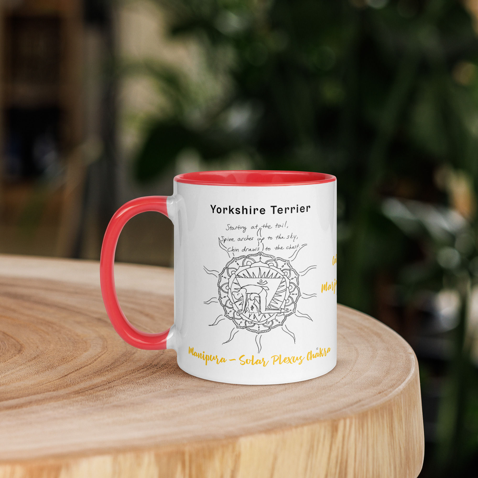 yorkie doga haiku mug with color | namaste home collection©