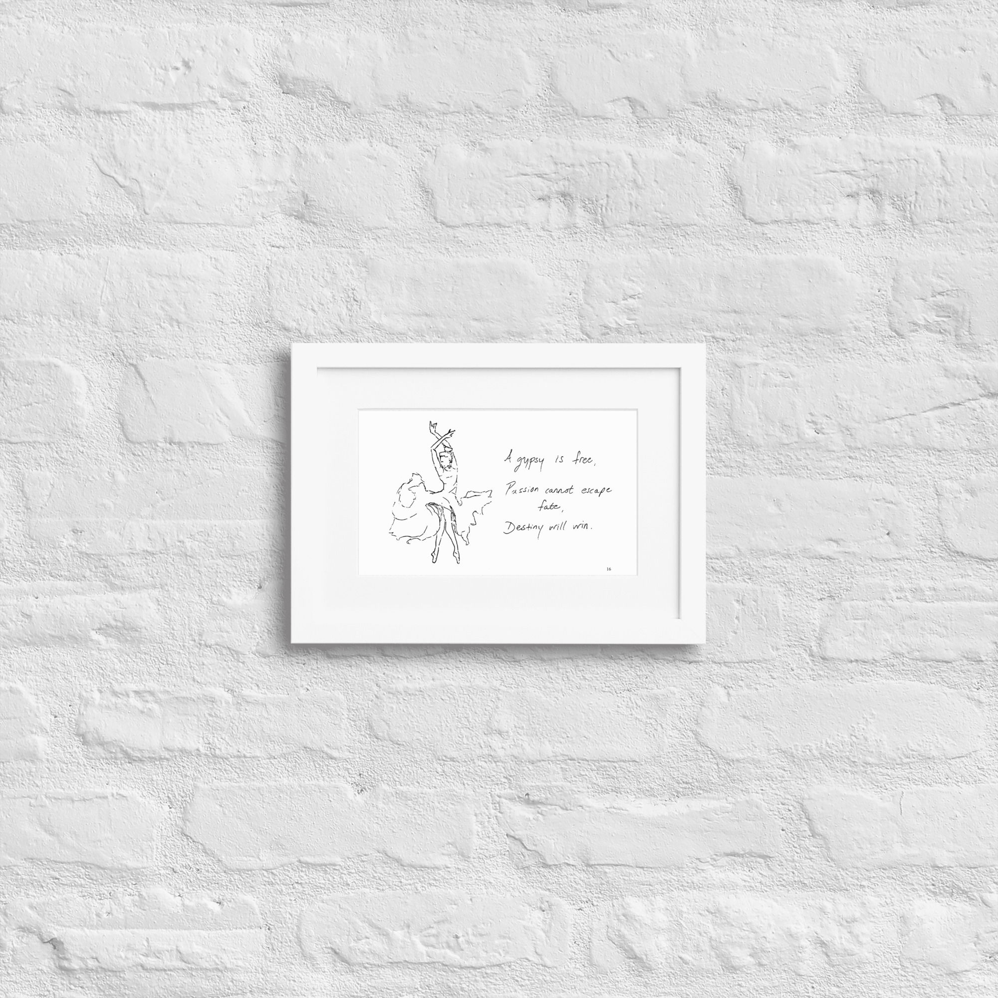 carmen matte paper framed poster | Haikus for Ballerinas