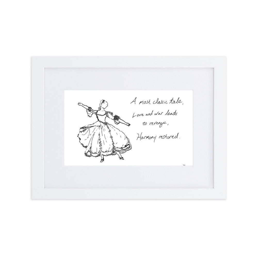 the loves of mars and venus matte paper framed poster | Haikus for Ballerinas