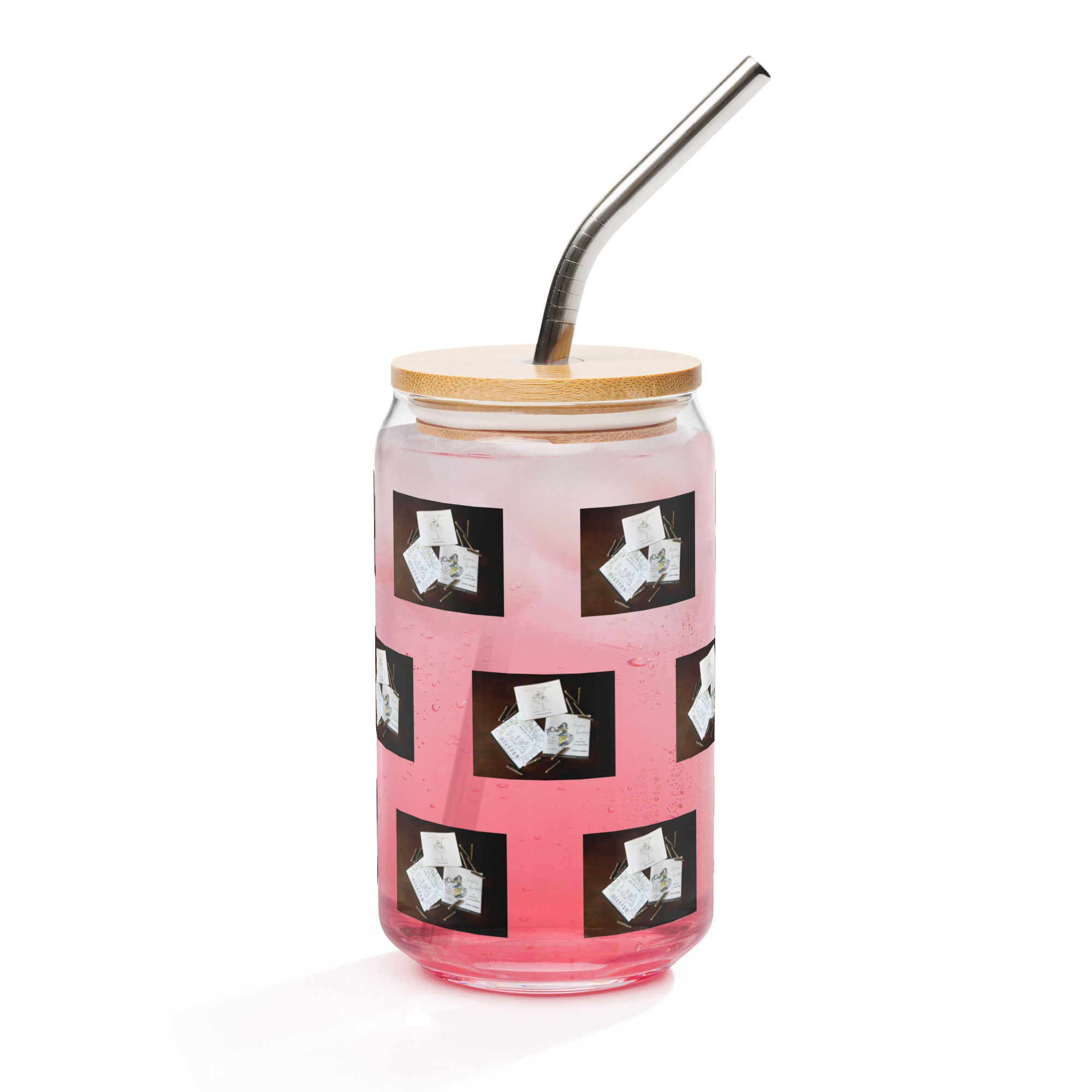 can-shaped glass with lid | namaste home collection©