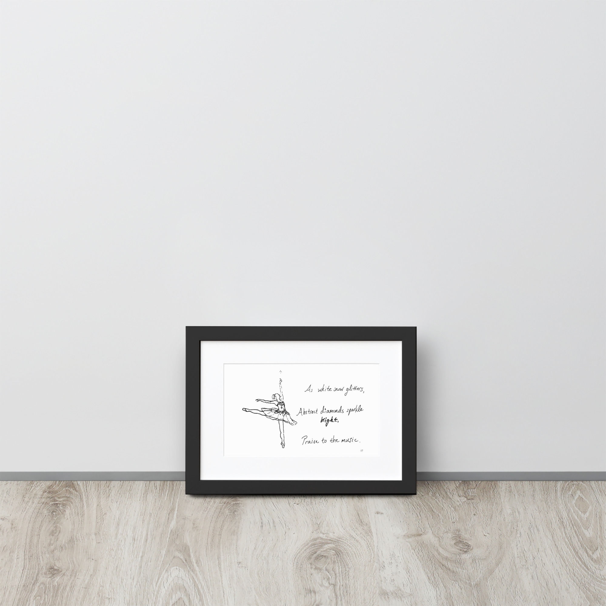jewels matte paper framed poster | Haikus for Ballerinas