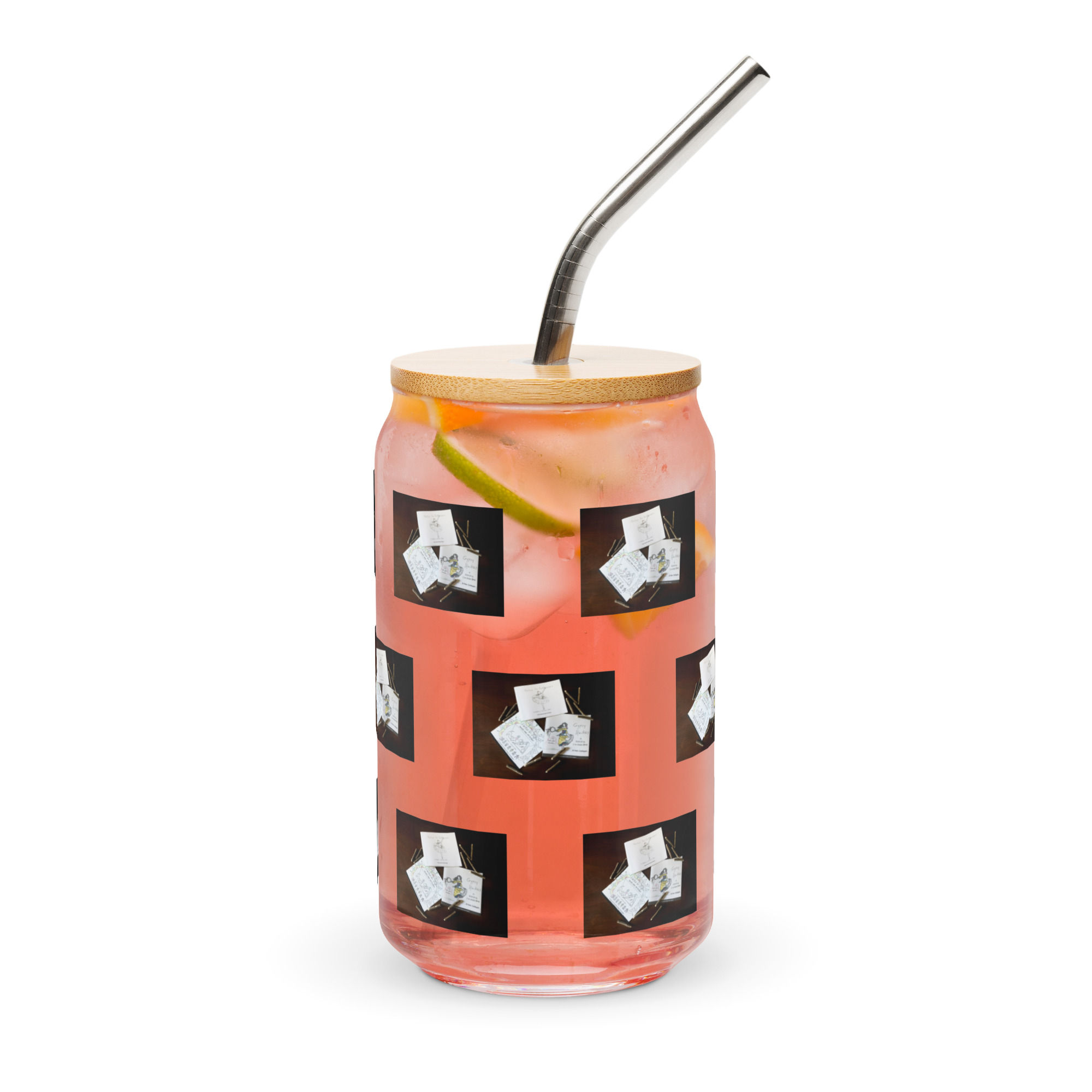 can-shaped glass with lid | namaste home collection©