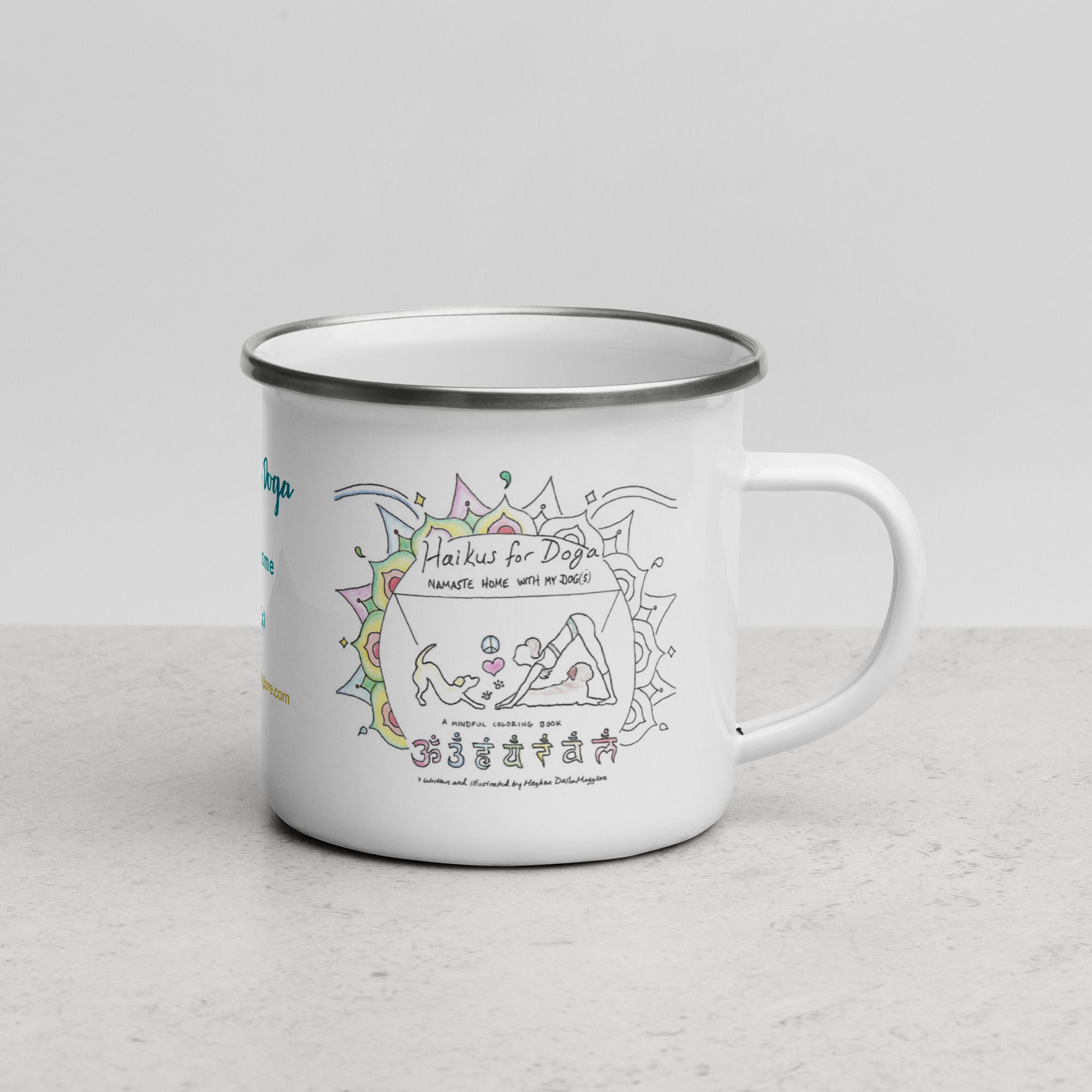 enamel mug | Haikus for Doga