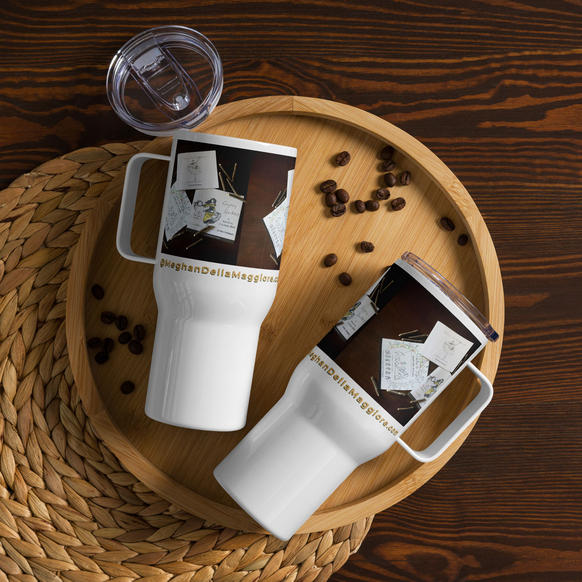 travel mug with a handle