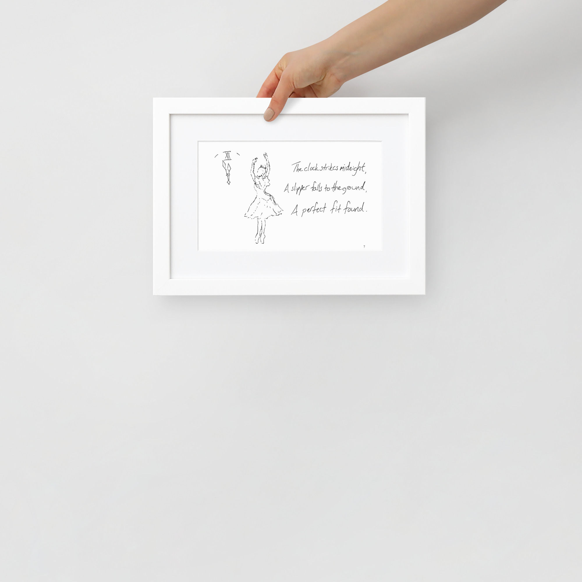 cinderella matte paper framed poster | Haikus for Ballerinas