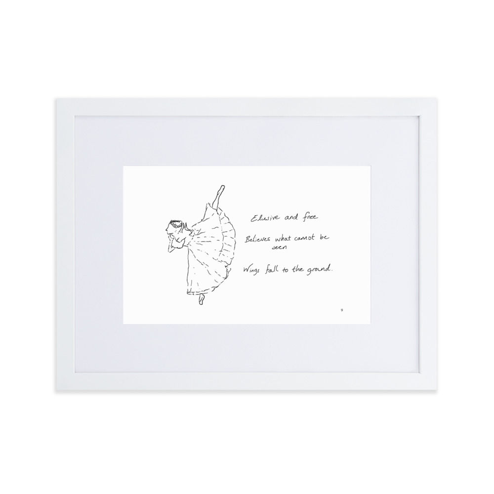la sylphide matte paper framed poster | Haikus for Ballerinas