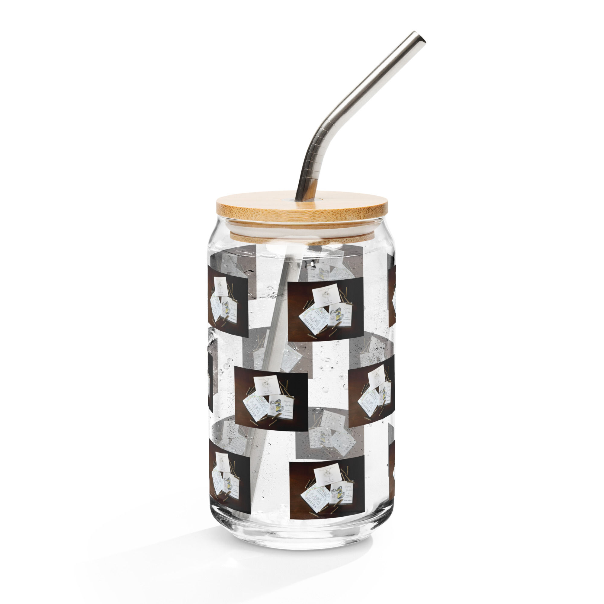 can-shaped glass with lid | namaste home collection©