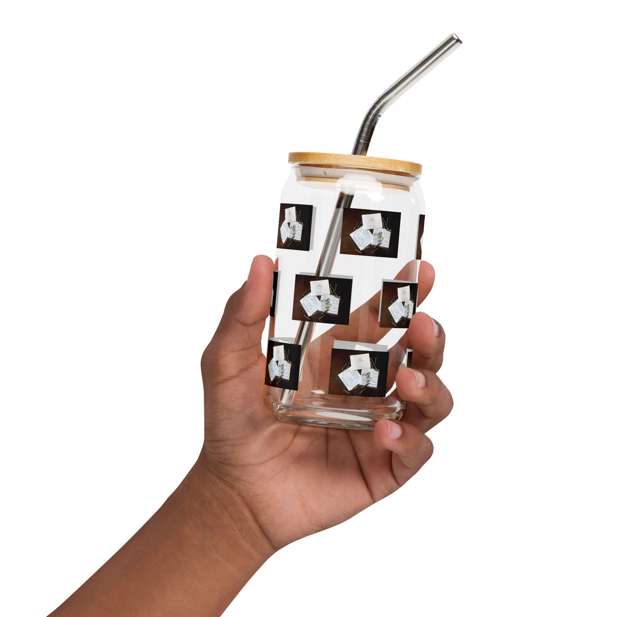 can-shaped glass with lid | namaste home collection©