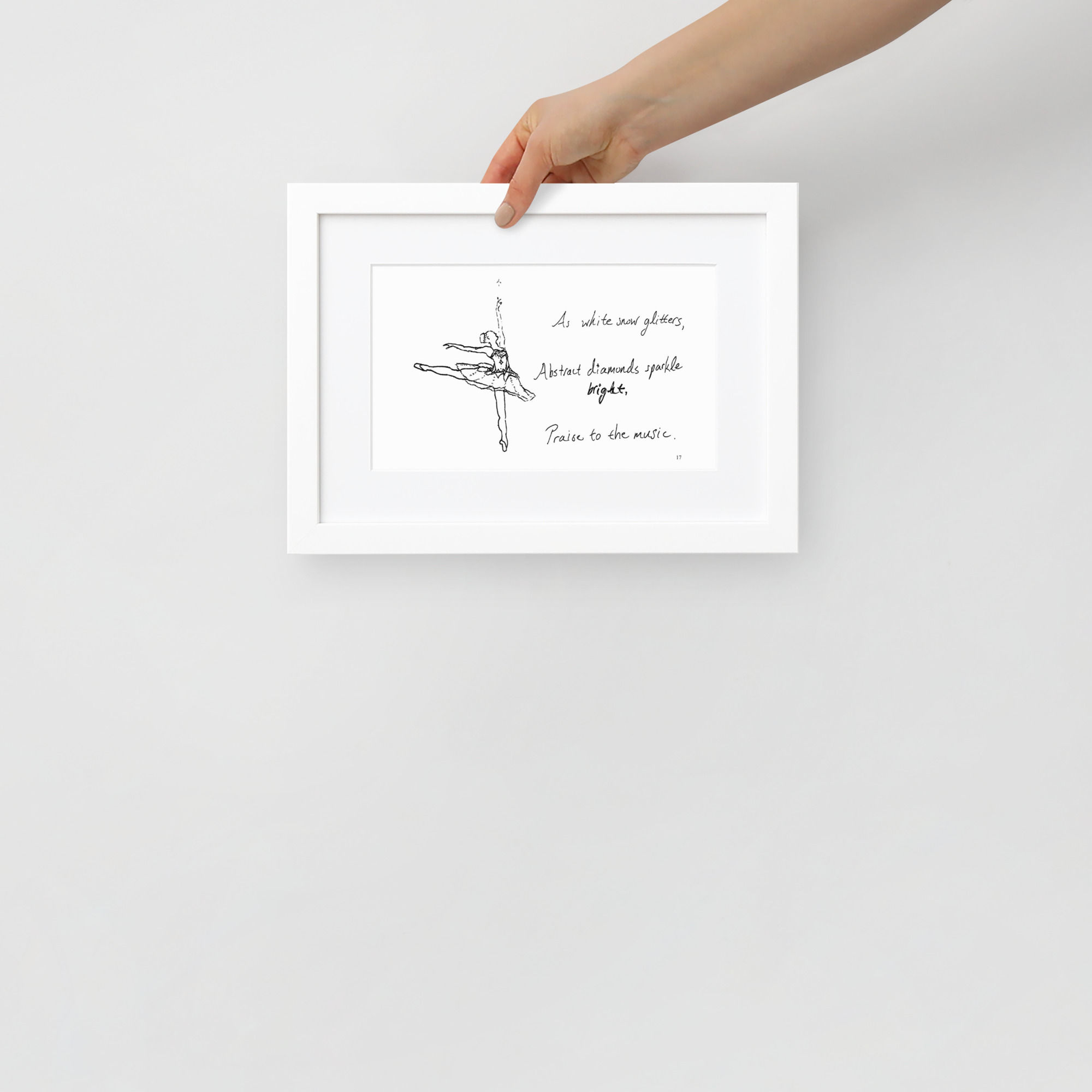 jewels matte paper framed poster | Haikus for Ballerinas