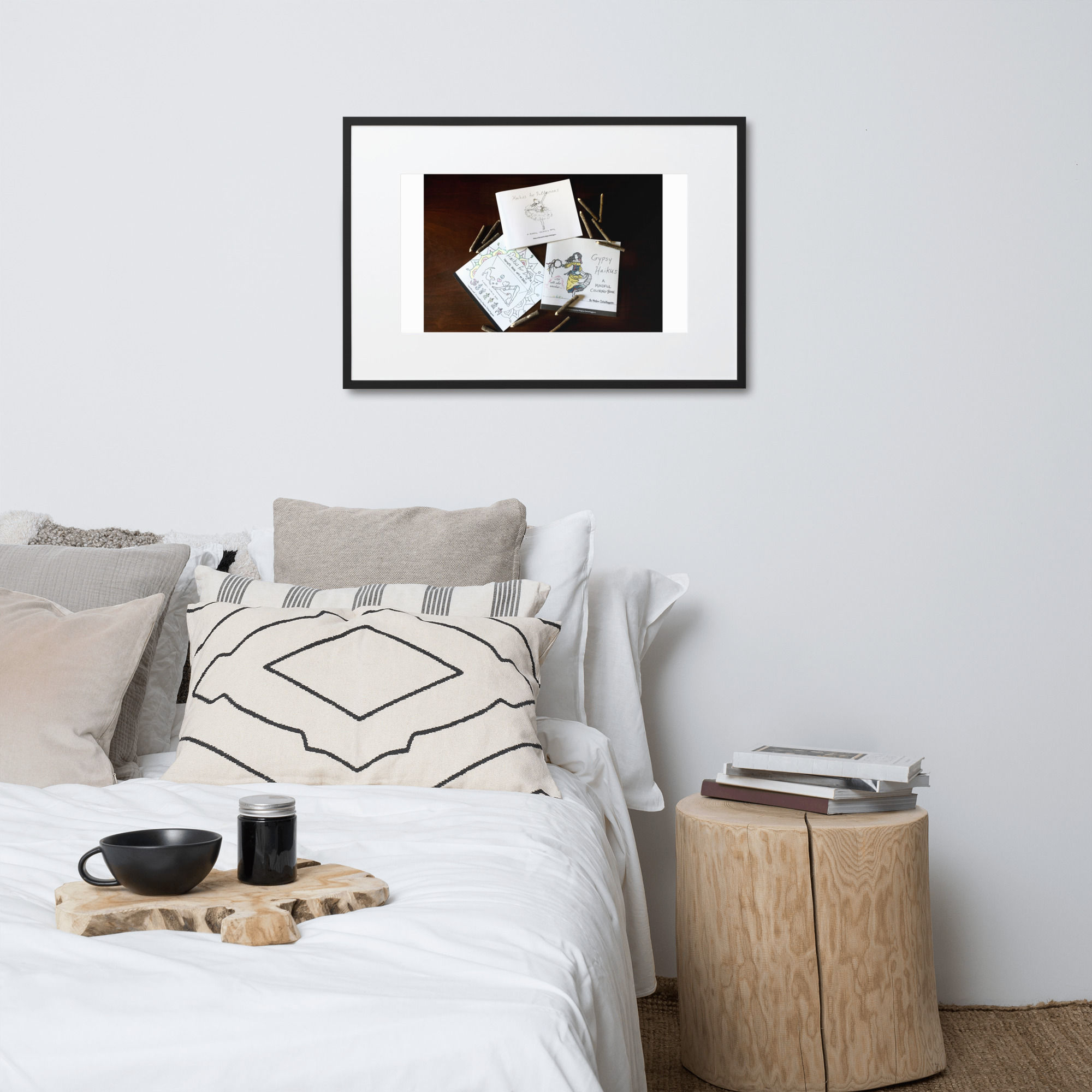 matte paper framed poster with mat | namaste home collection©
