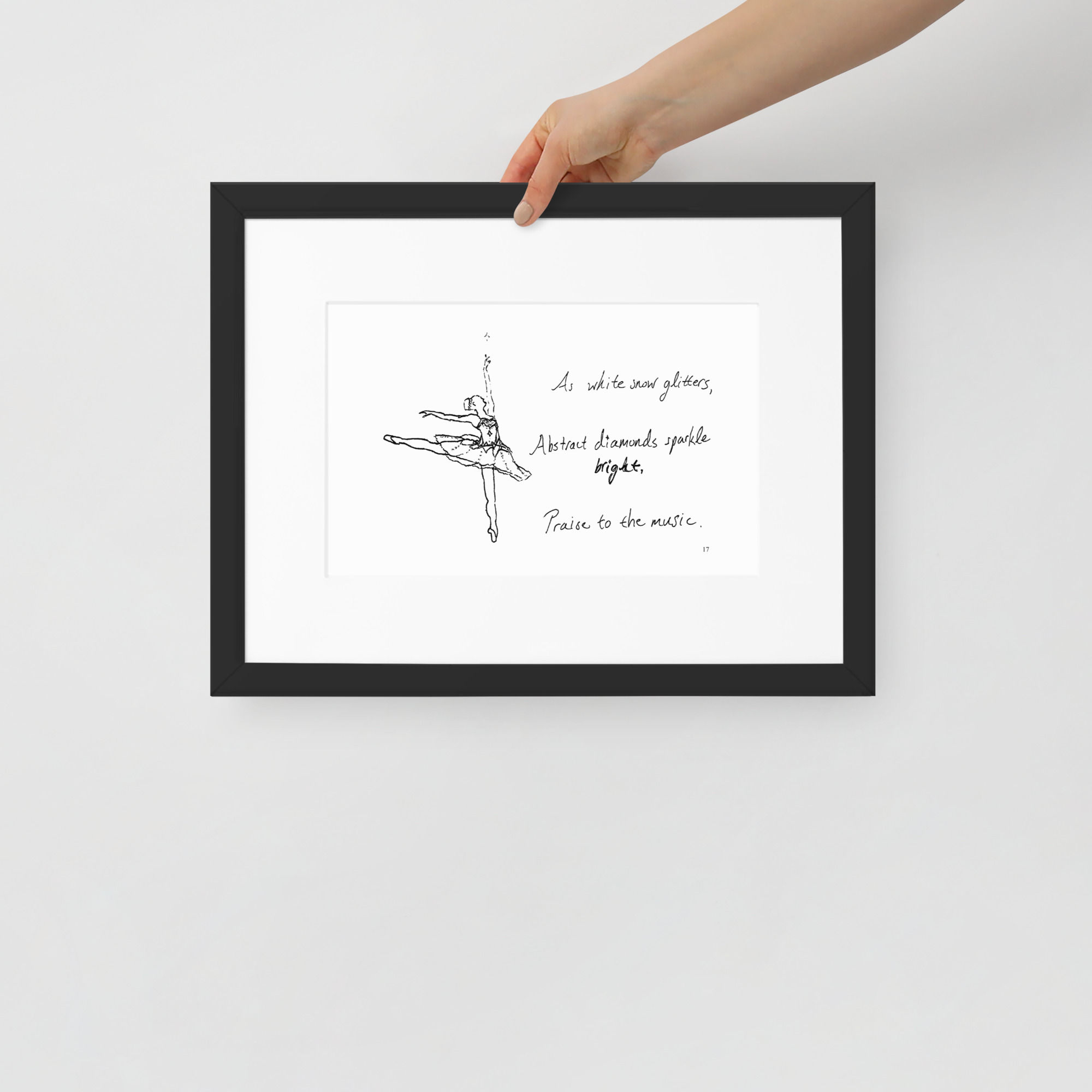 jewels matte paper framed poster | Haikus for Ballerinas
