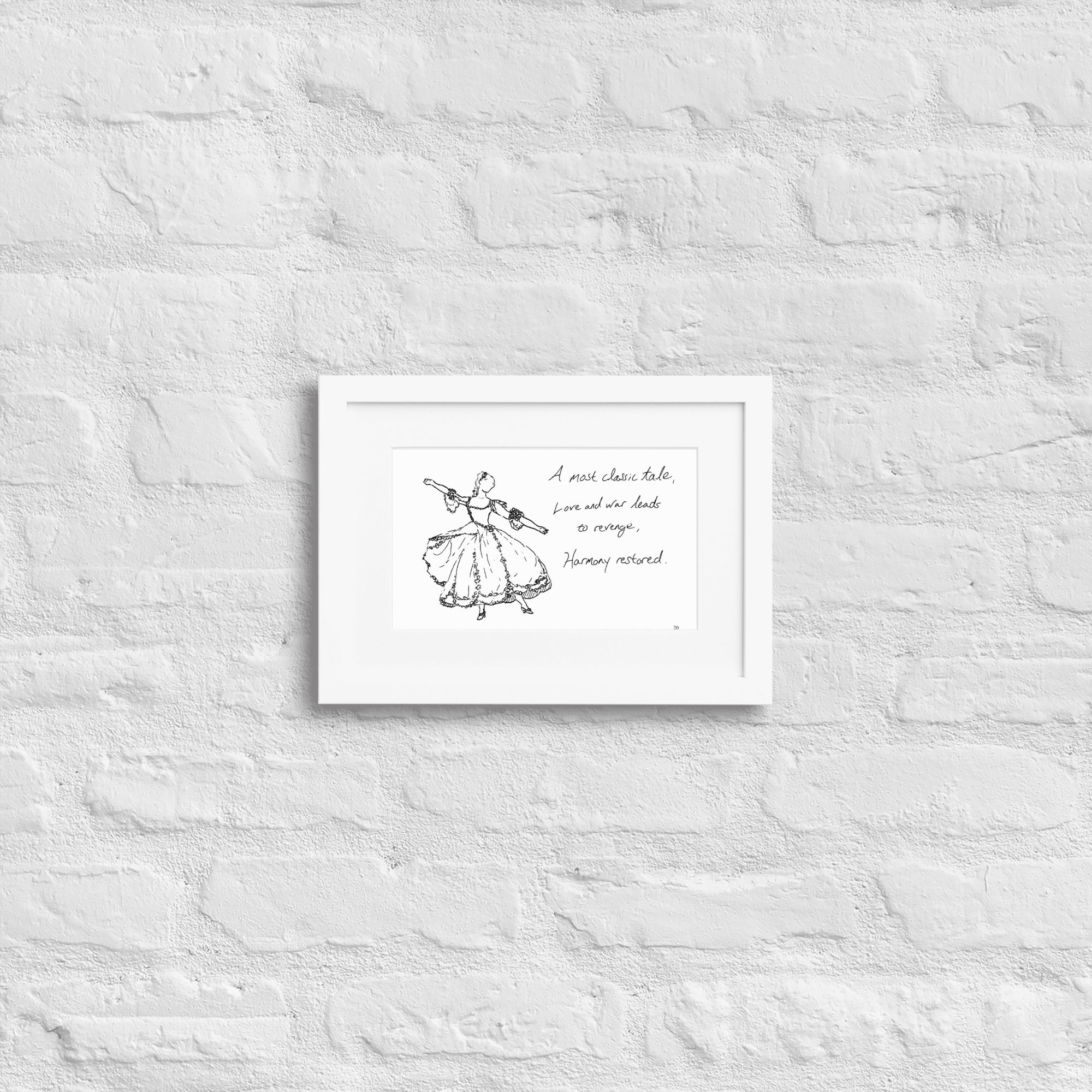 the loves of mars and venus matte paper framed poster | Haikus for Ballerinas