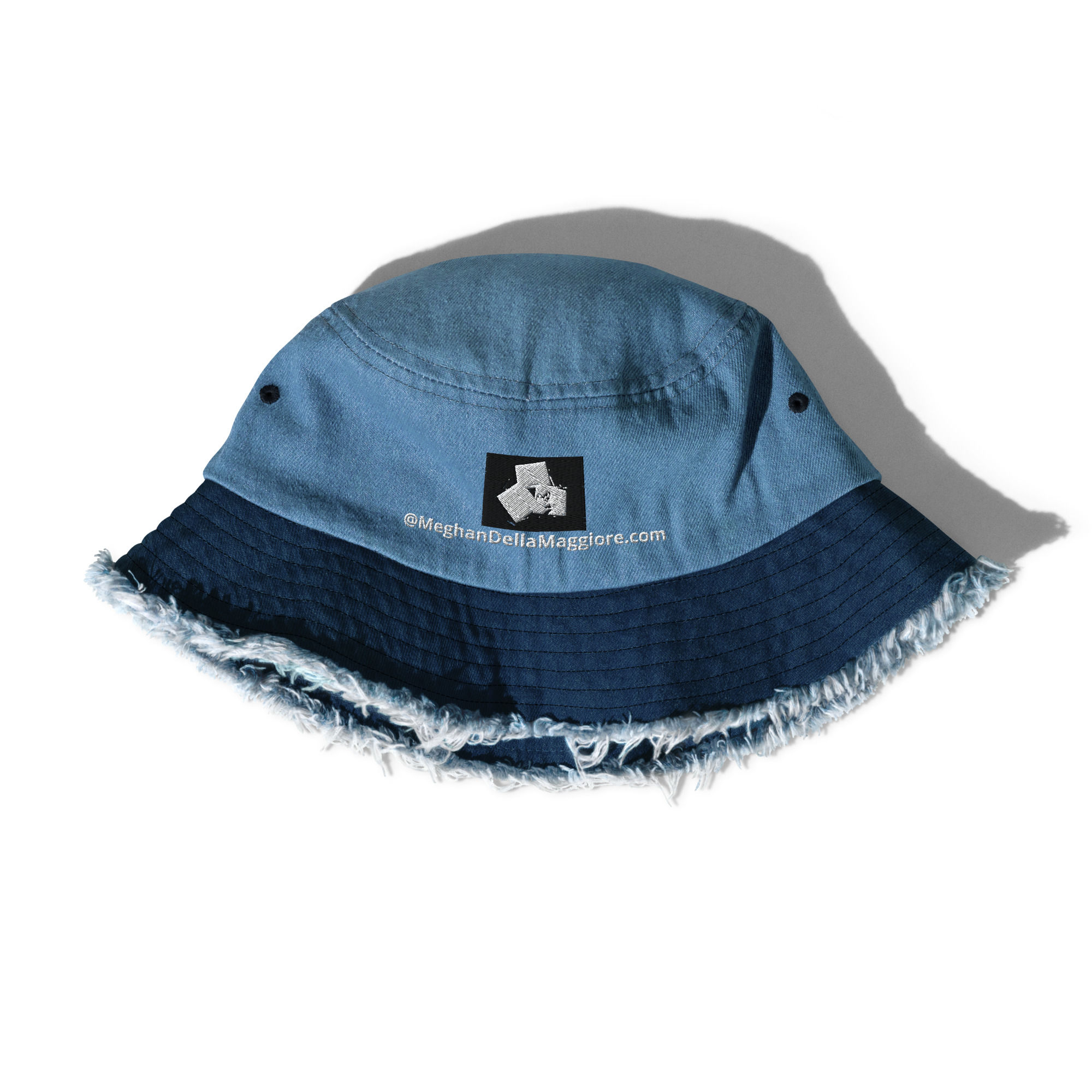 distressed denim bucket hat