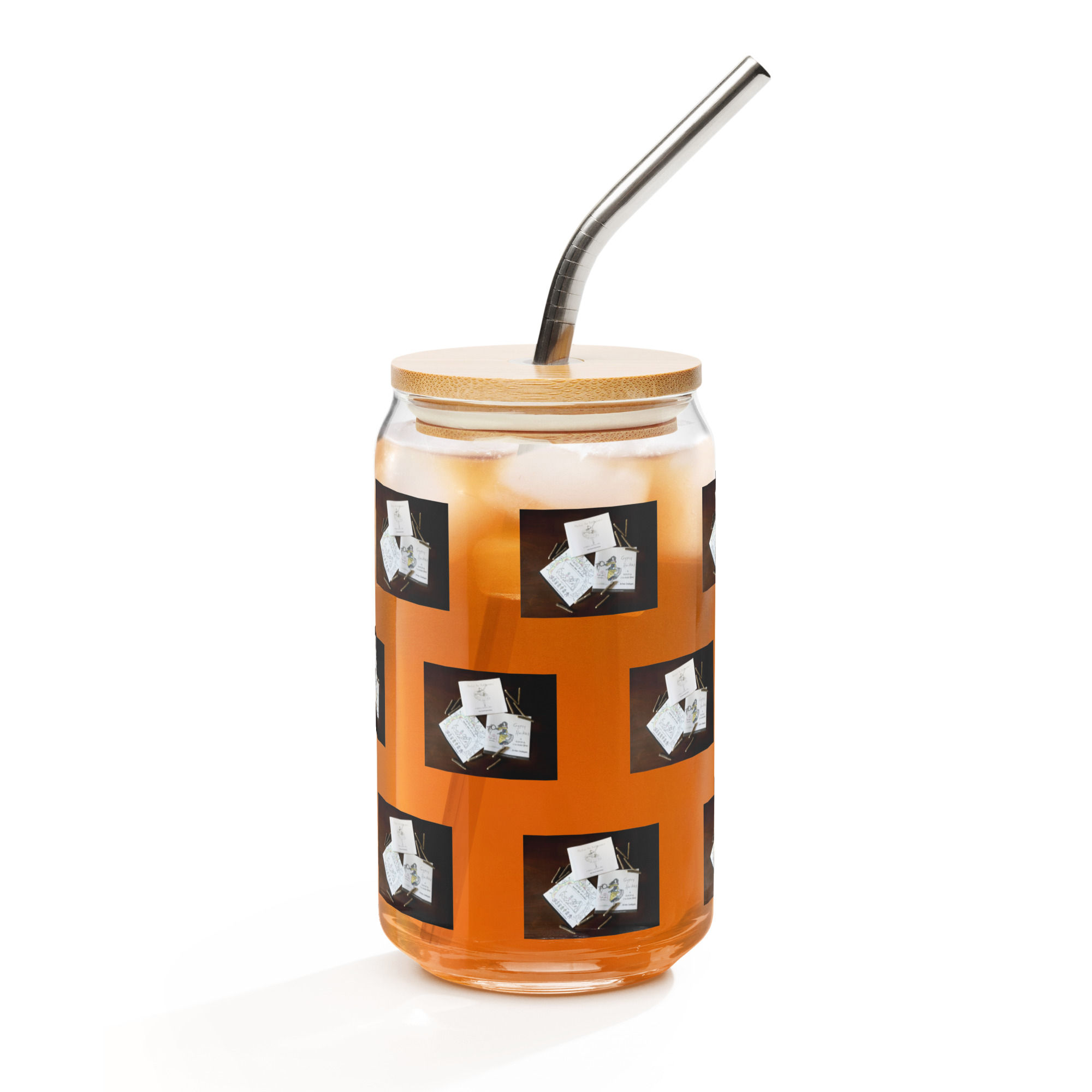 can-shaped glass with lid | namaste home collection©