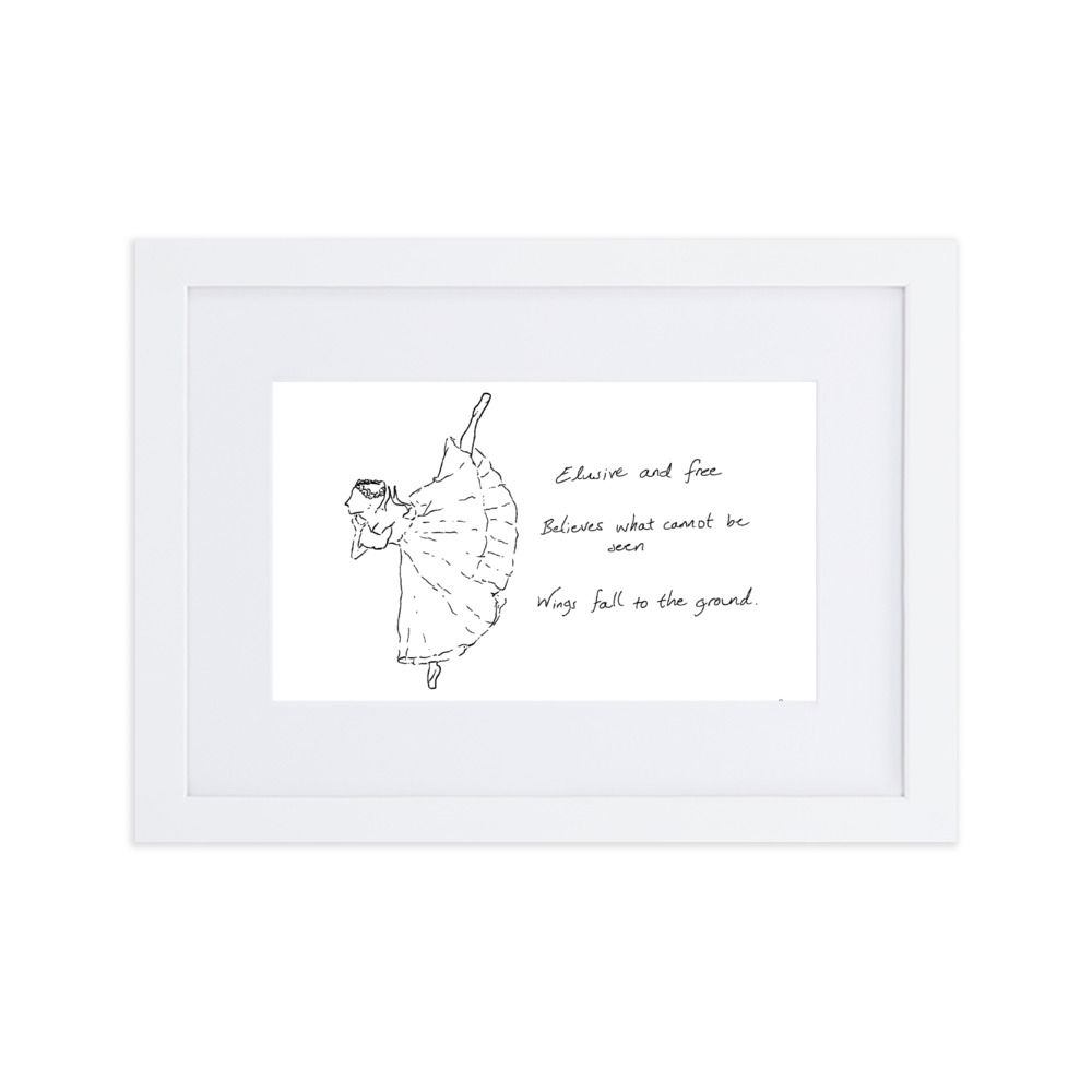 la sylphide matte paper framed poster | Haikus for Ballerinas