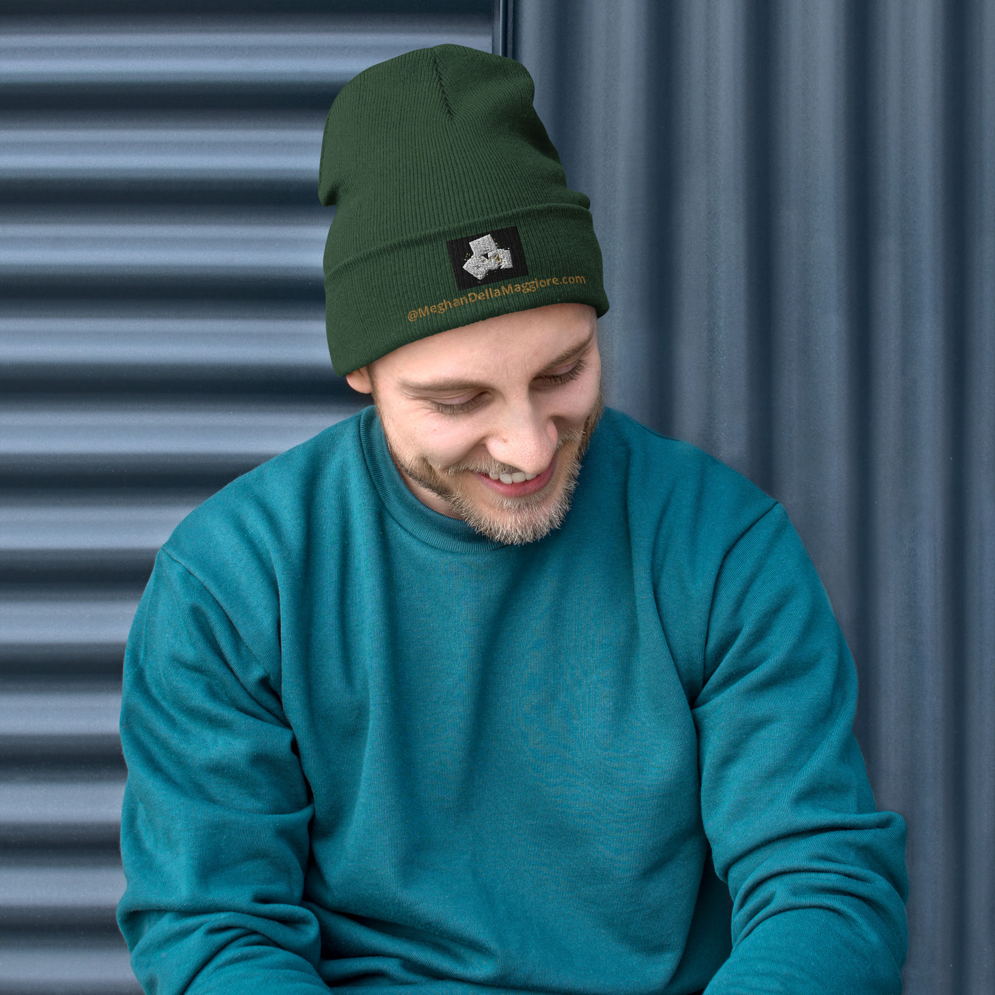 embroidered beanie