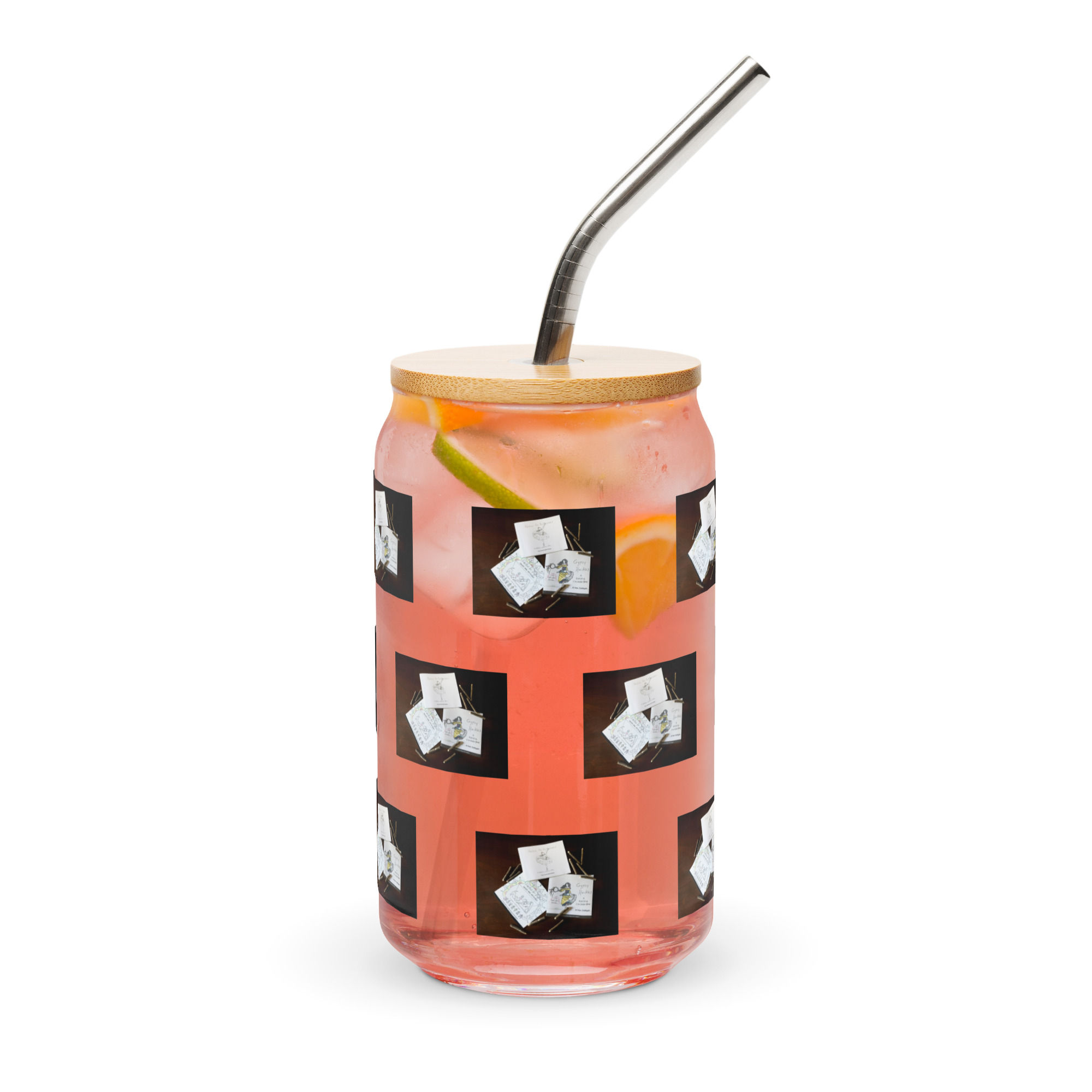 can-shaped glass with lid | namaste home collection©