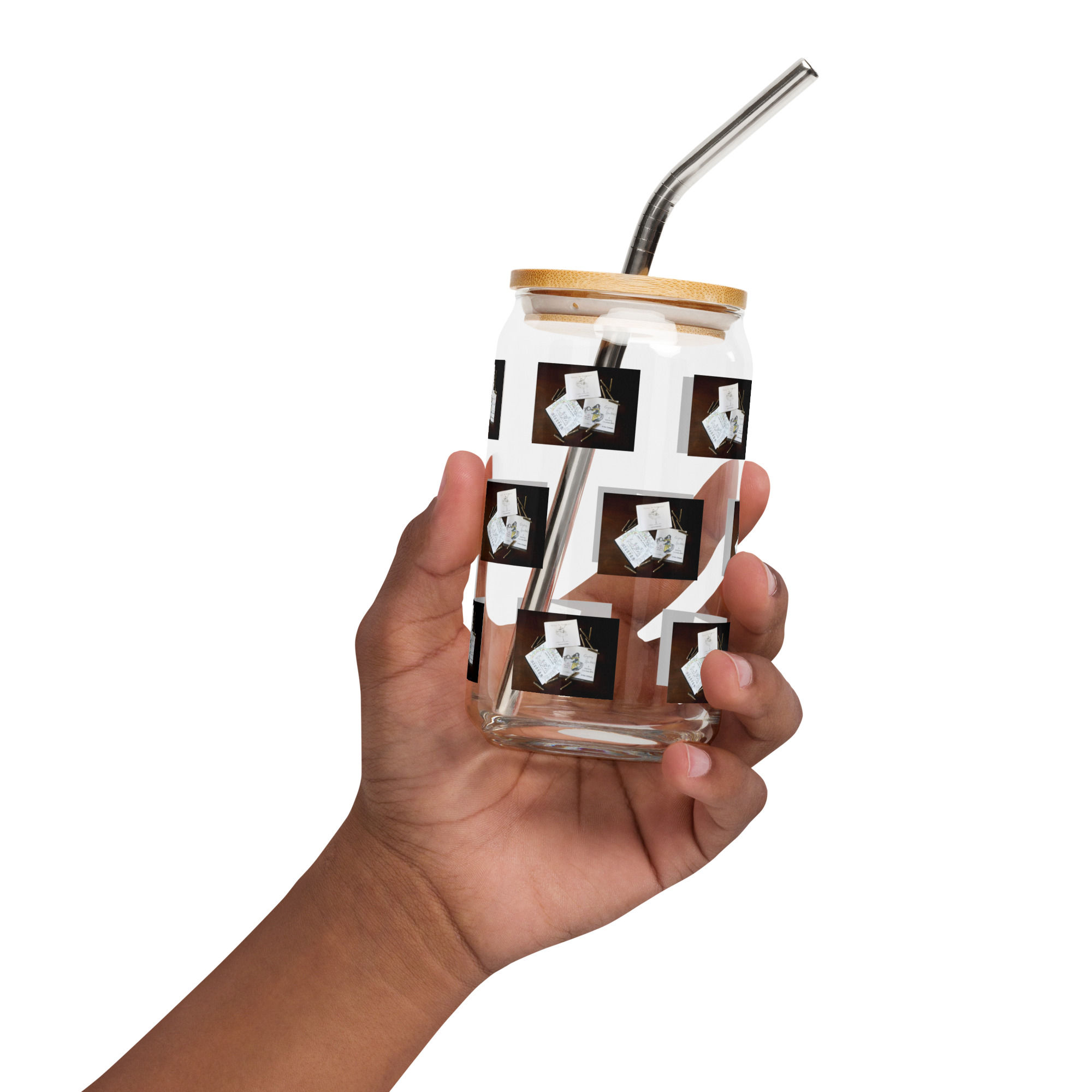 can-shaped glass with lid | namaste home collection©