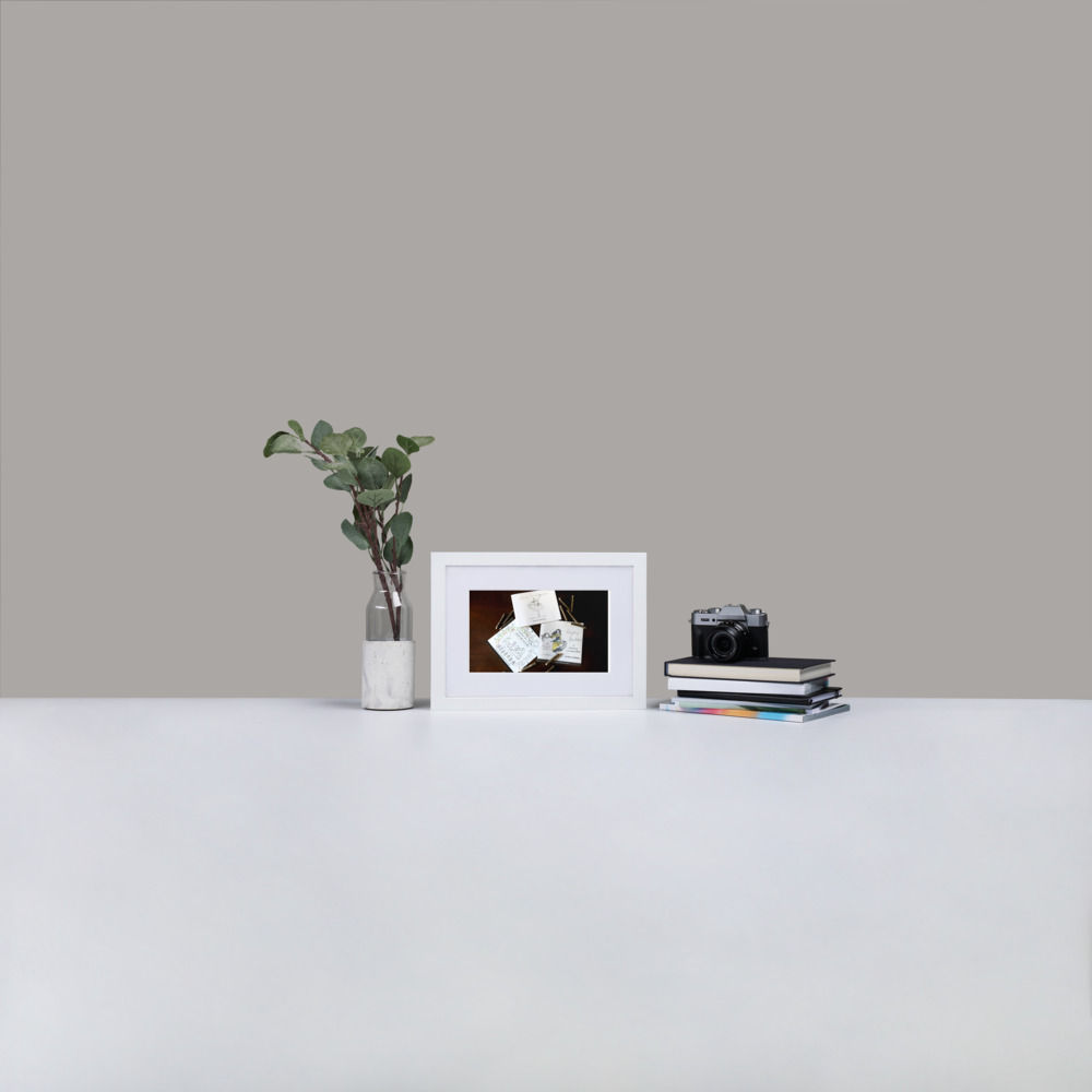 matte paper framed poster with mat | namaste home collection©