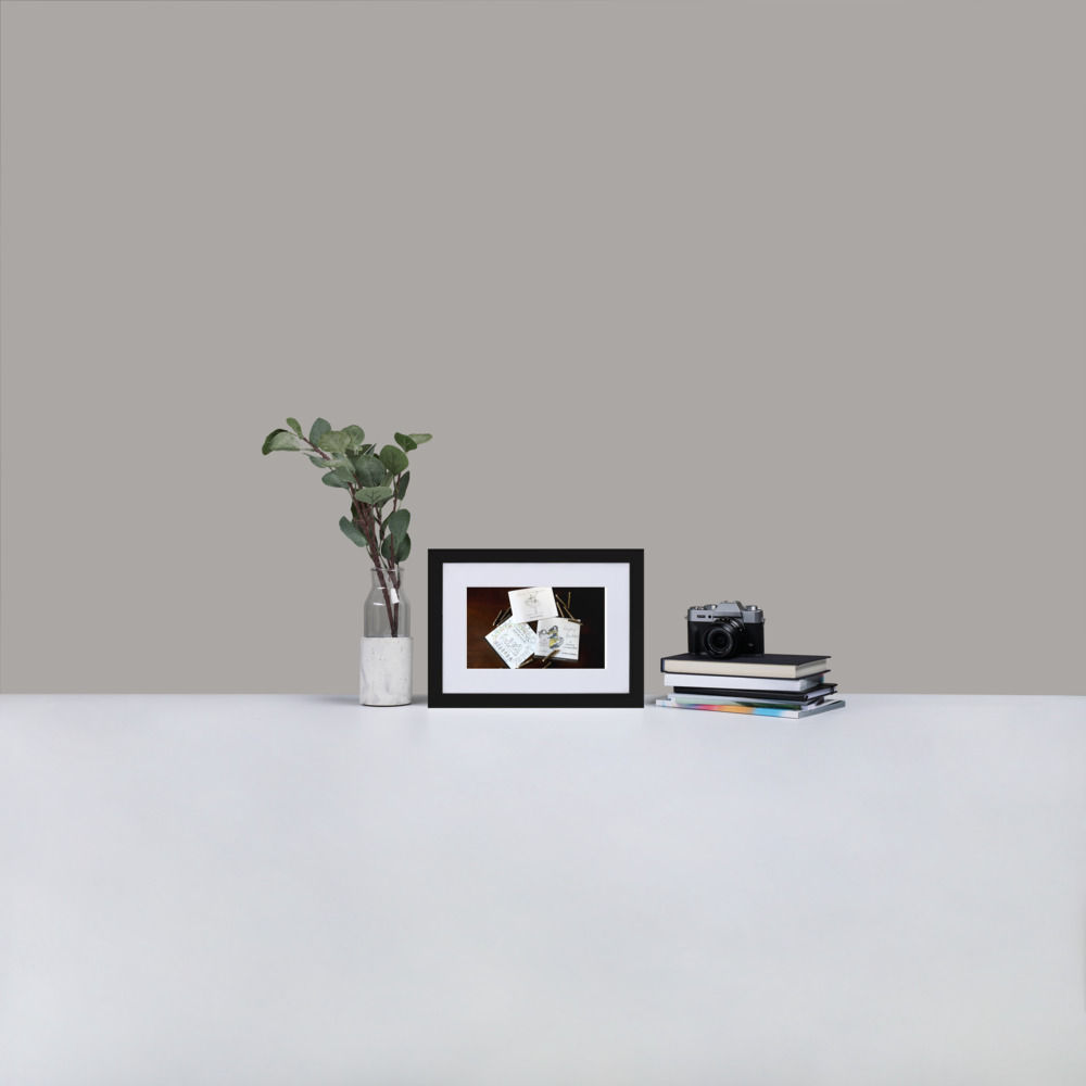 matte paper framed poster with mat | namaste home collection©