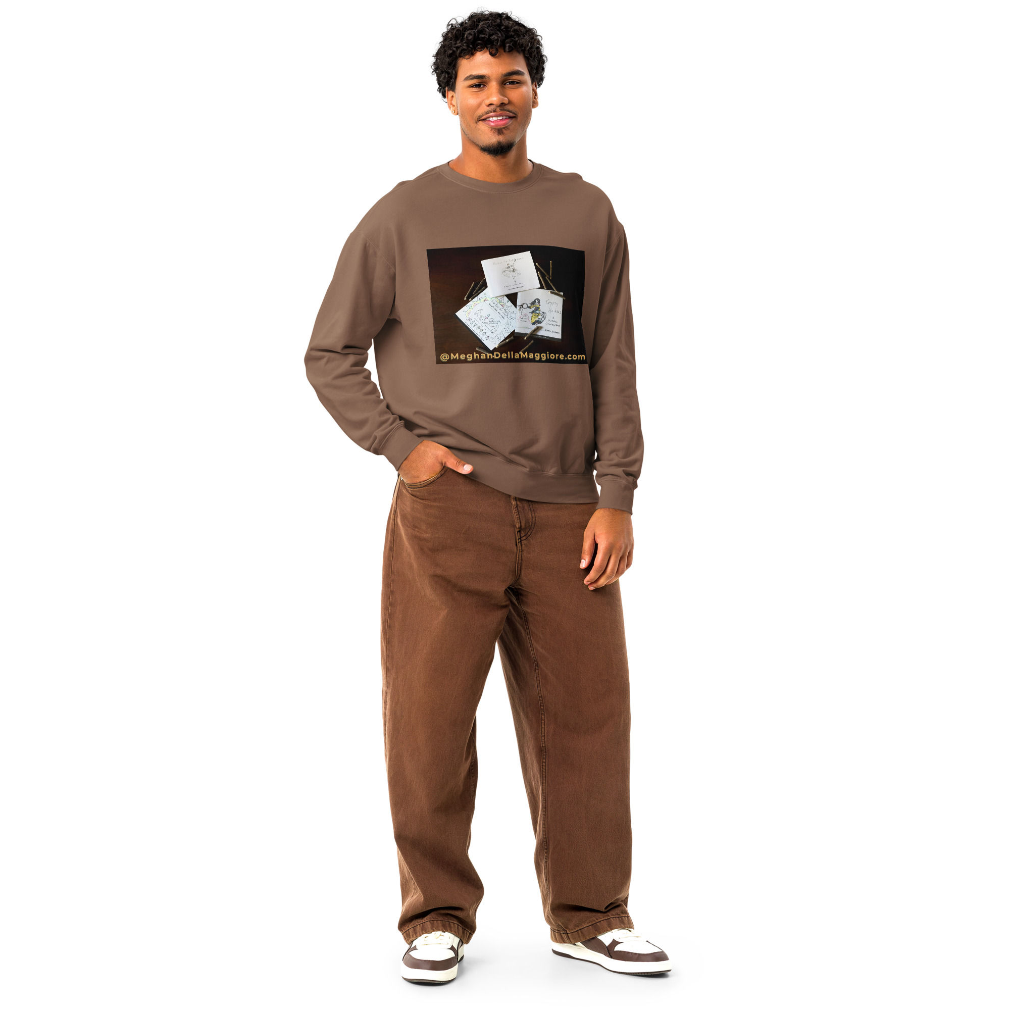 unisex garment-dyed fleece crewneck sweatshirt