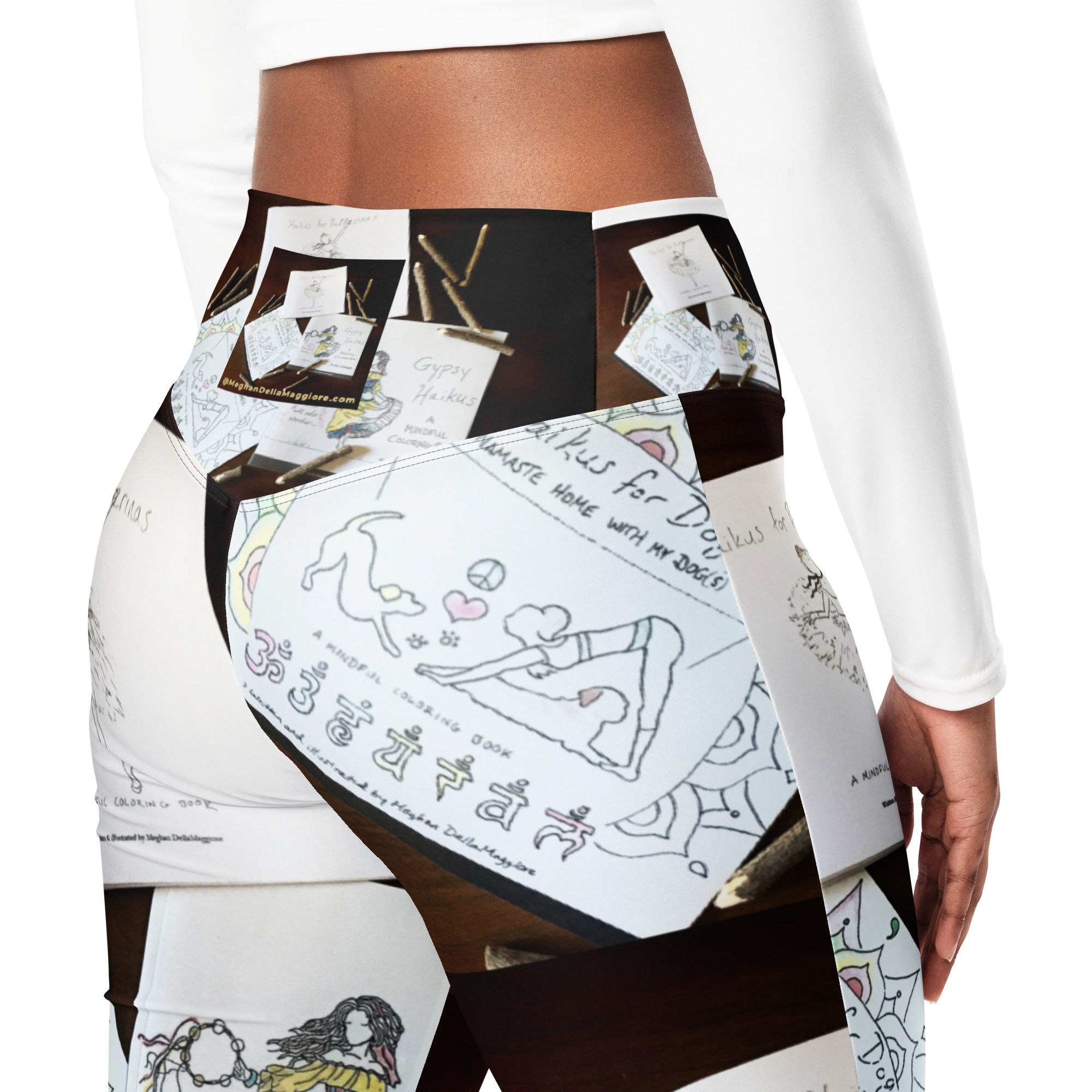 all-over print flare leggings