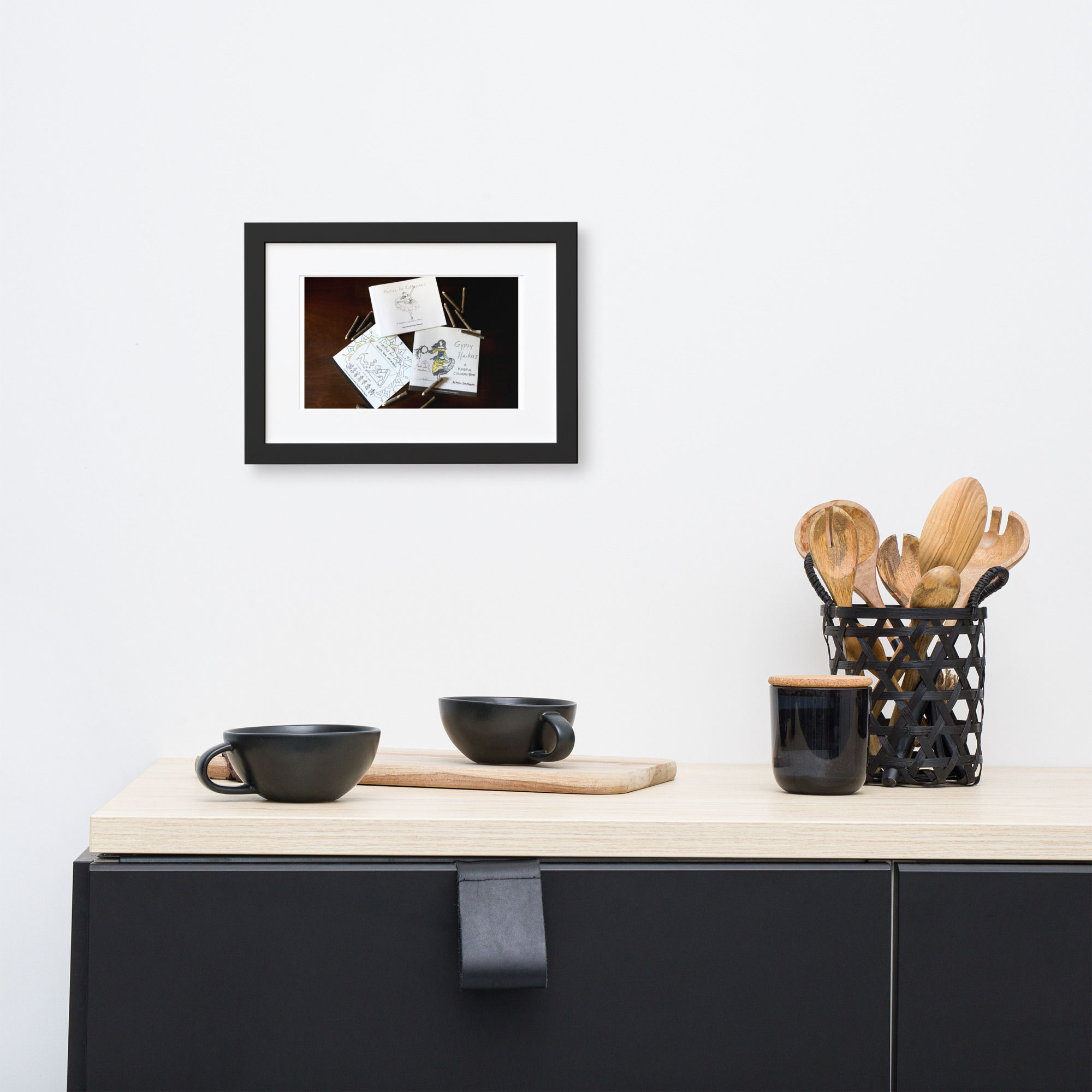 matte paper framed poster with mat | namaste home collection©