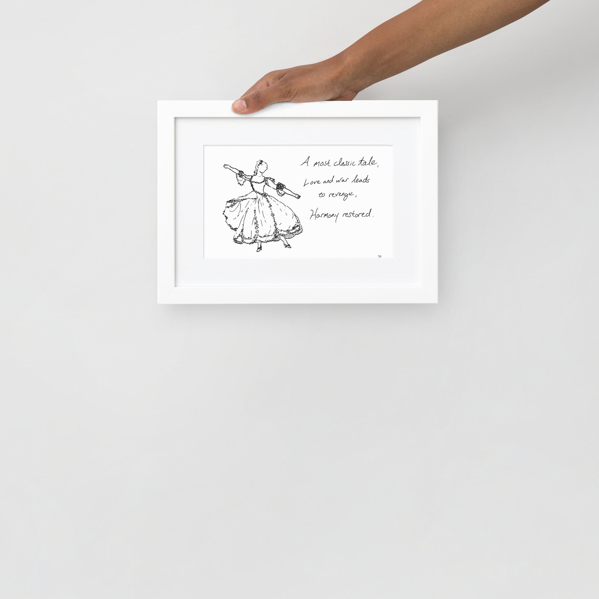 the loves of mars and venus matte paper framed poster | Haikus for Ballerinas