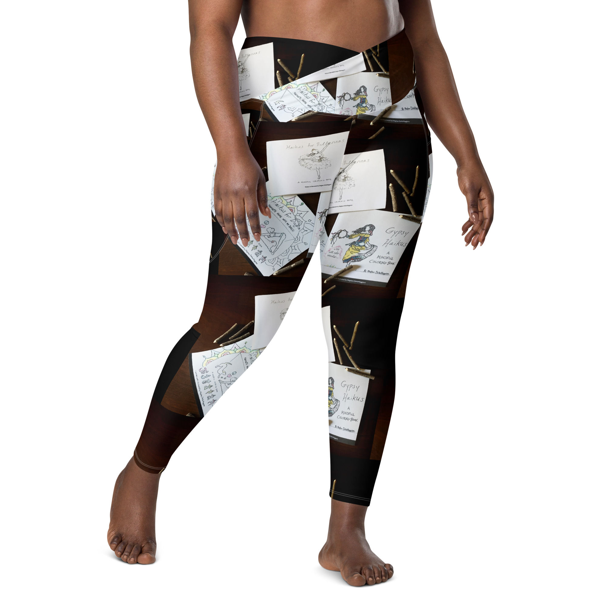crossover leggings with pockets