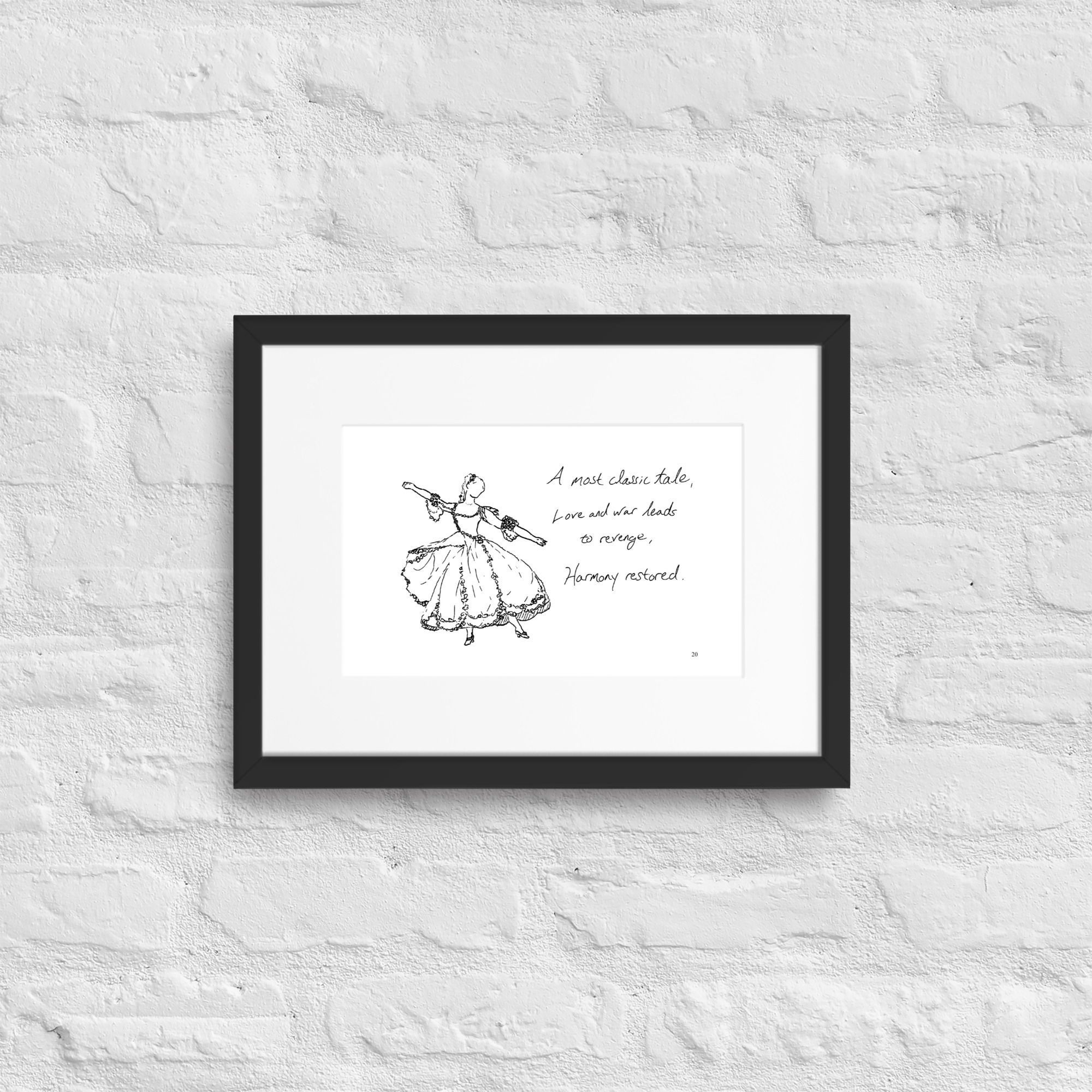 the loves of mars and venus matte paper framed poster | Haikus for Ballerinas
