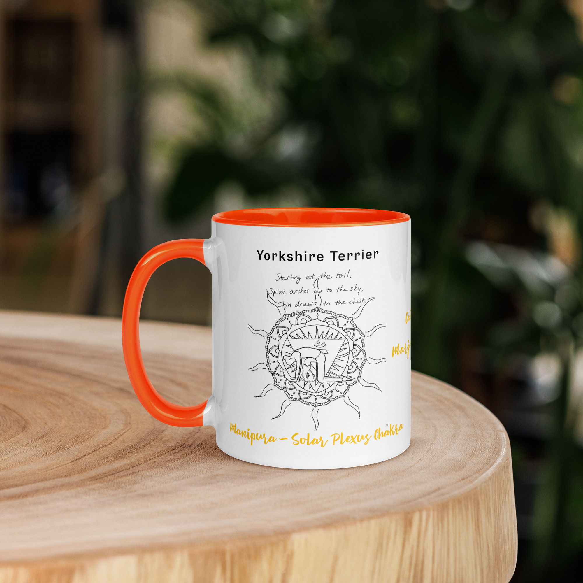 yorkie doga haiku mug with color | namaste home collection©